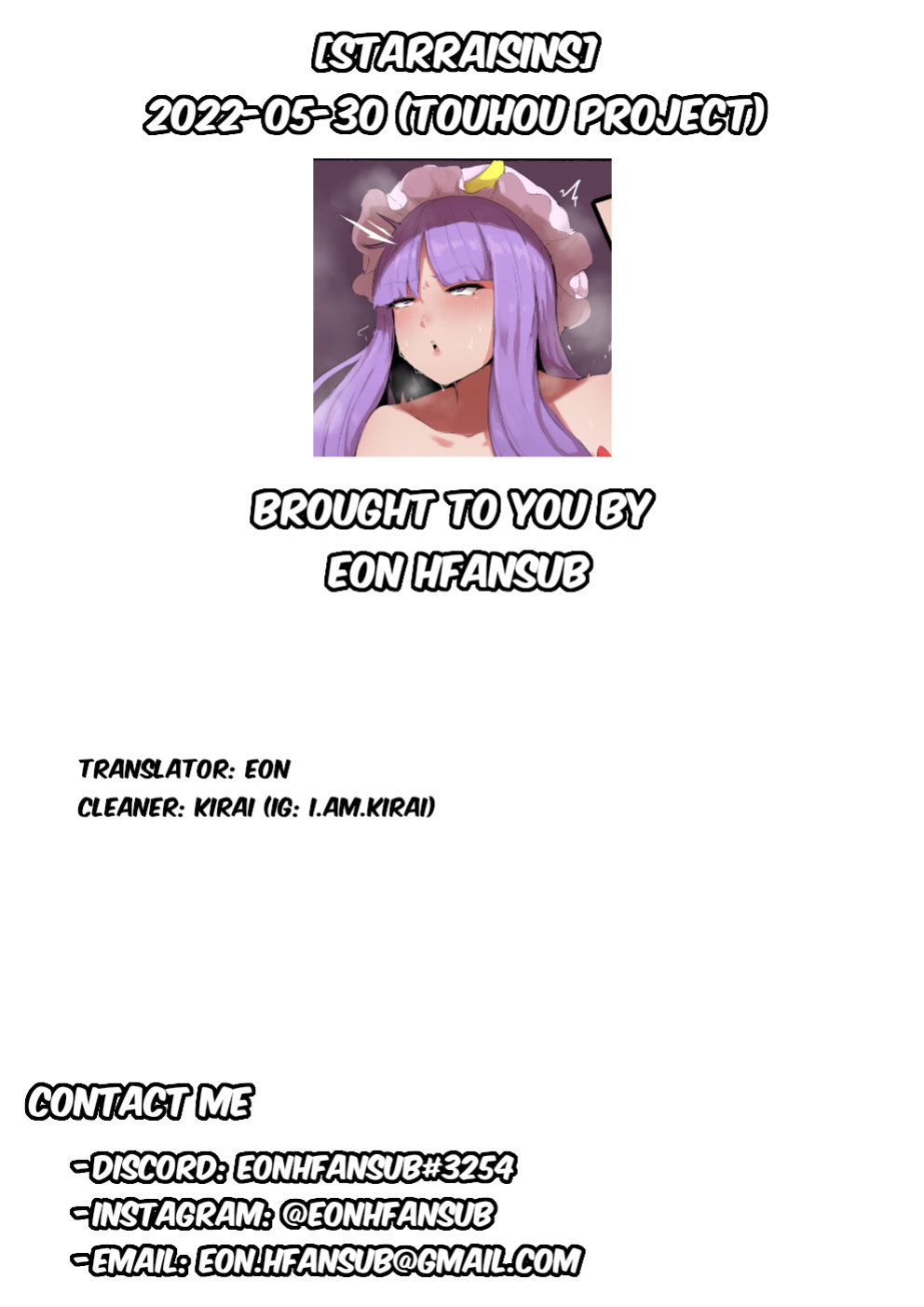 [Starraisins] 2022-05-30 (Touhou Project)
