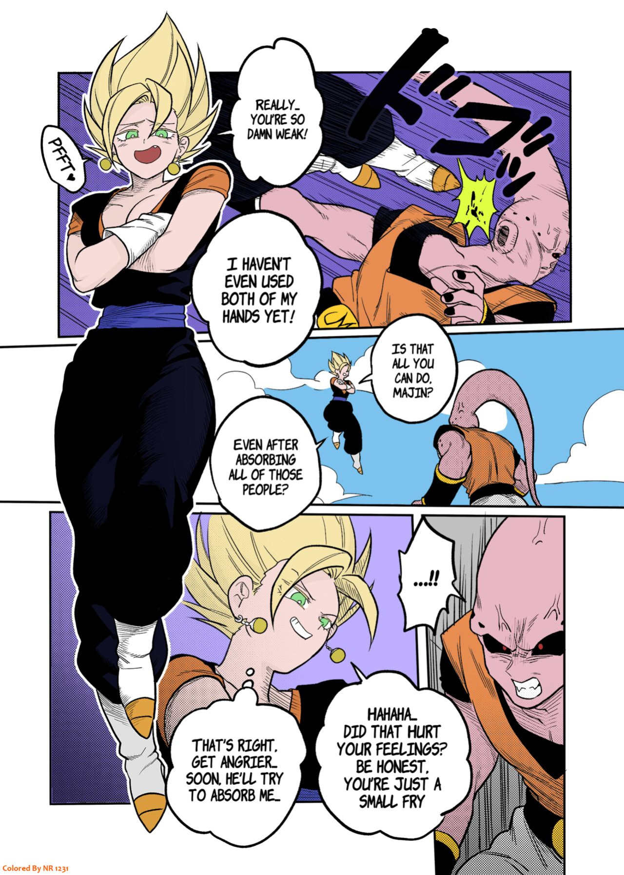 [Fuka] Tada no Zako Majin na no ni... | You're Just a Small Fry Majin... (Dragon Ball Z) [biggiedickie] [Colorized]