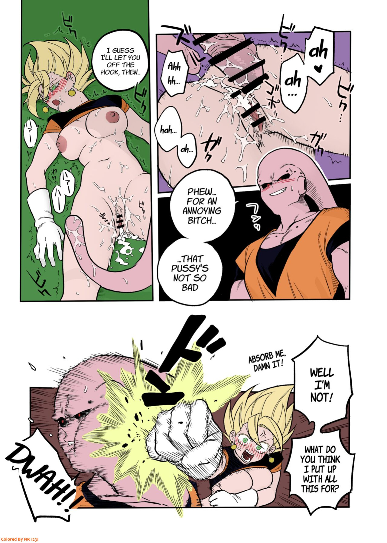 [Fuka] Tada no Zako Majin na no ni... | You're Just a Small Fry Majin... (Dragon Ball Z) [biggiedickie] [Colorized]