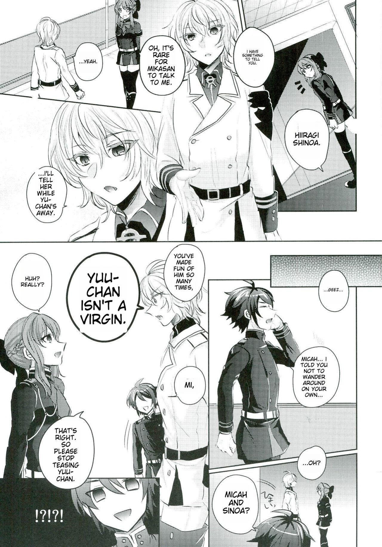 (C89) [Reparation (Syougo Kota)] Yuu-chan wa Doutei Nanka Janai | Yuuchan Isn't a Virgin. (Owari no Seraph)