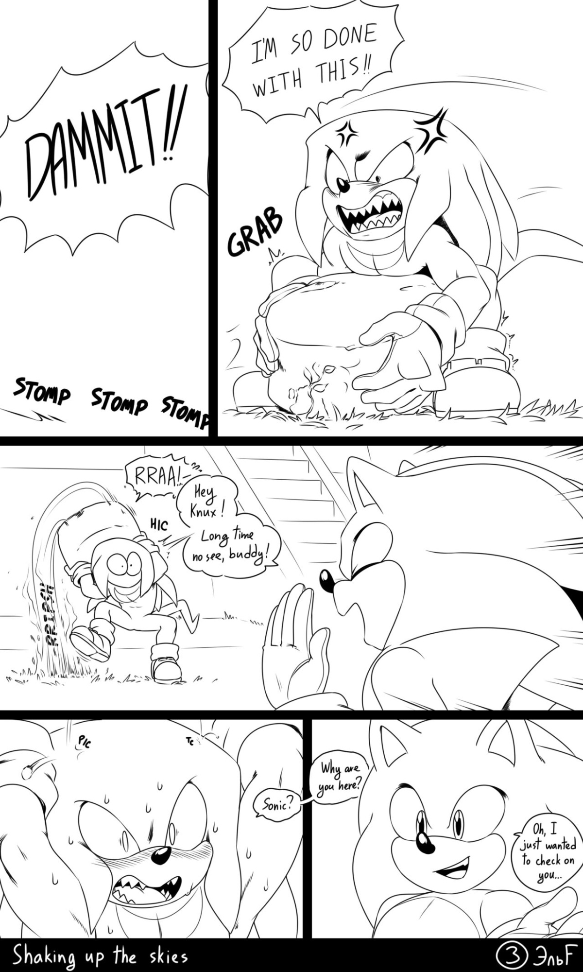[KrazyELF] Shaking Up The Skies: Sonknux Comic