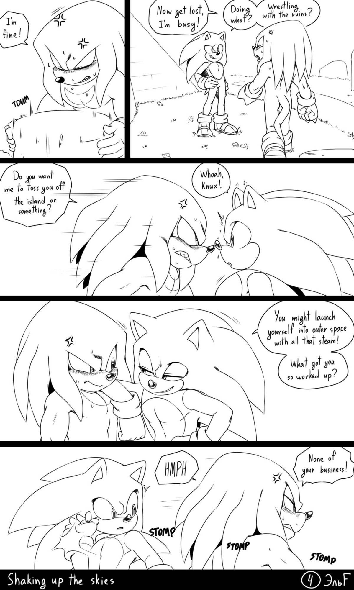 [KrazyELF] Shaking Up The Skies: Sonknux Comic