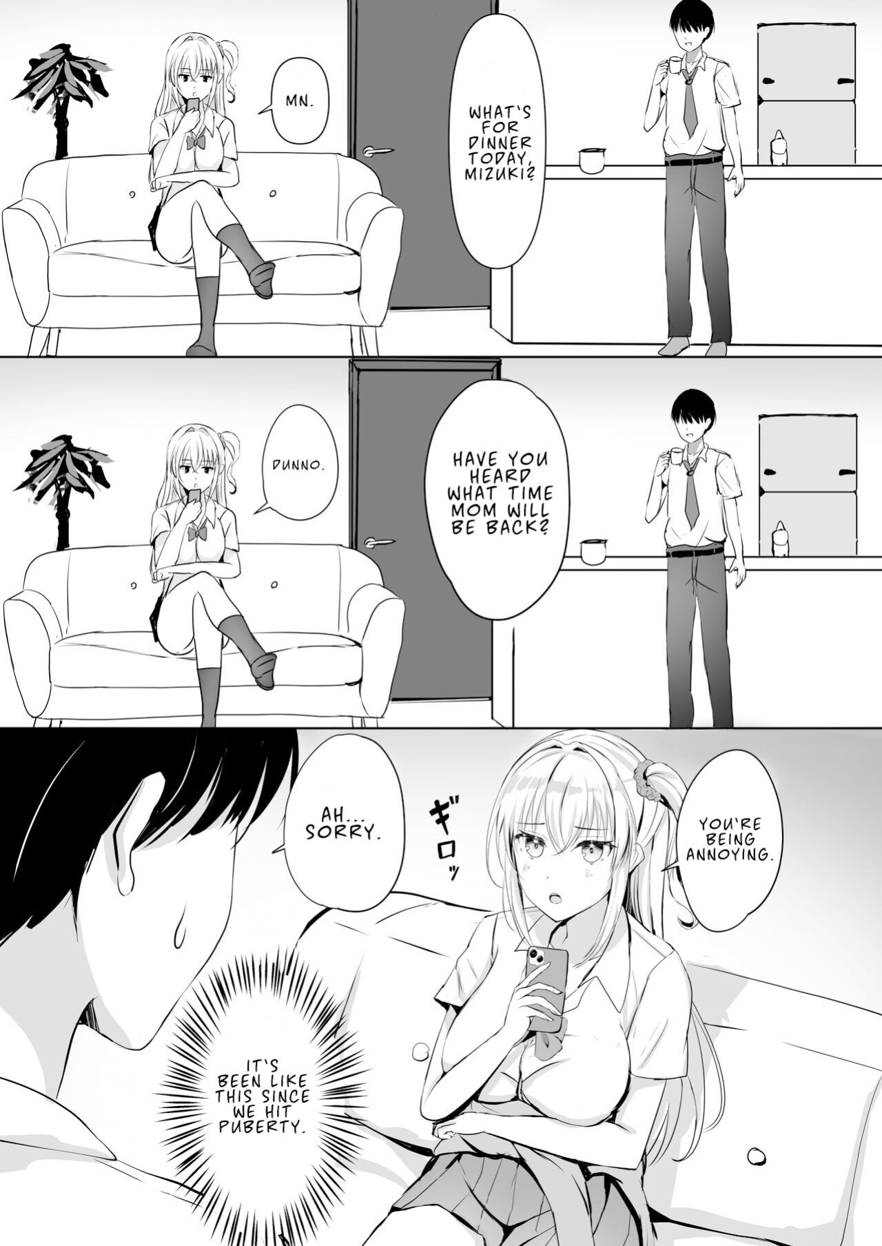 [Moreriikusu (More)] Gal Imouto ga Seishi no Kansatsu o Yamete Kurenai | My Gyaru Little Sister Wants to See My Sperm! [Broken House Scans}