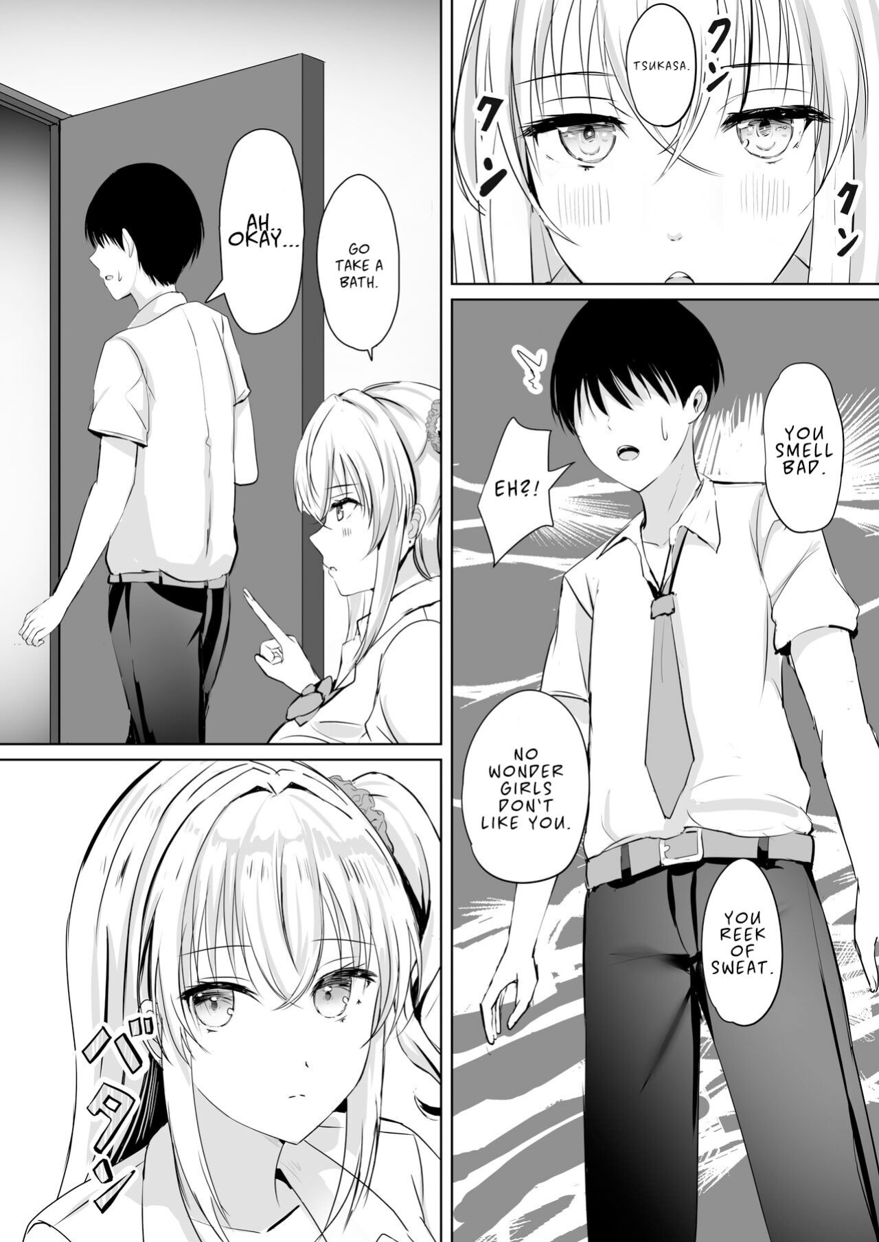 [Moreriikusu (More)] Gal Imouto ga Seishi no Kansatsu o Yamete Kurenai | My Gyaru Little Sister Wants to See My Sperm! [Broken House Scans}