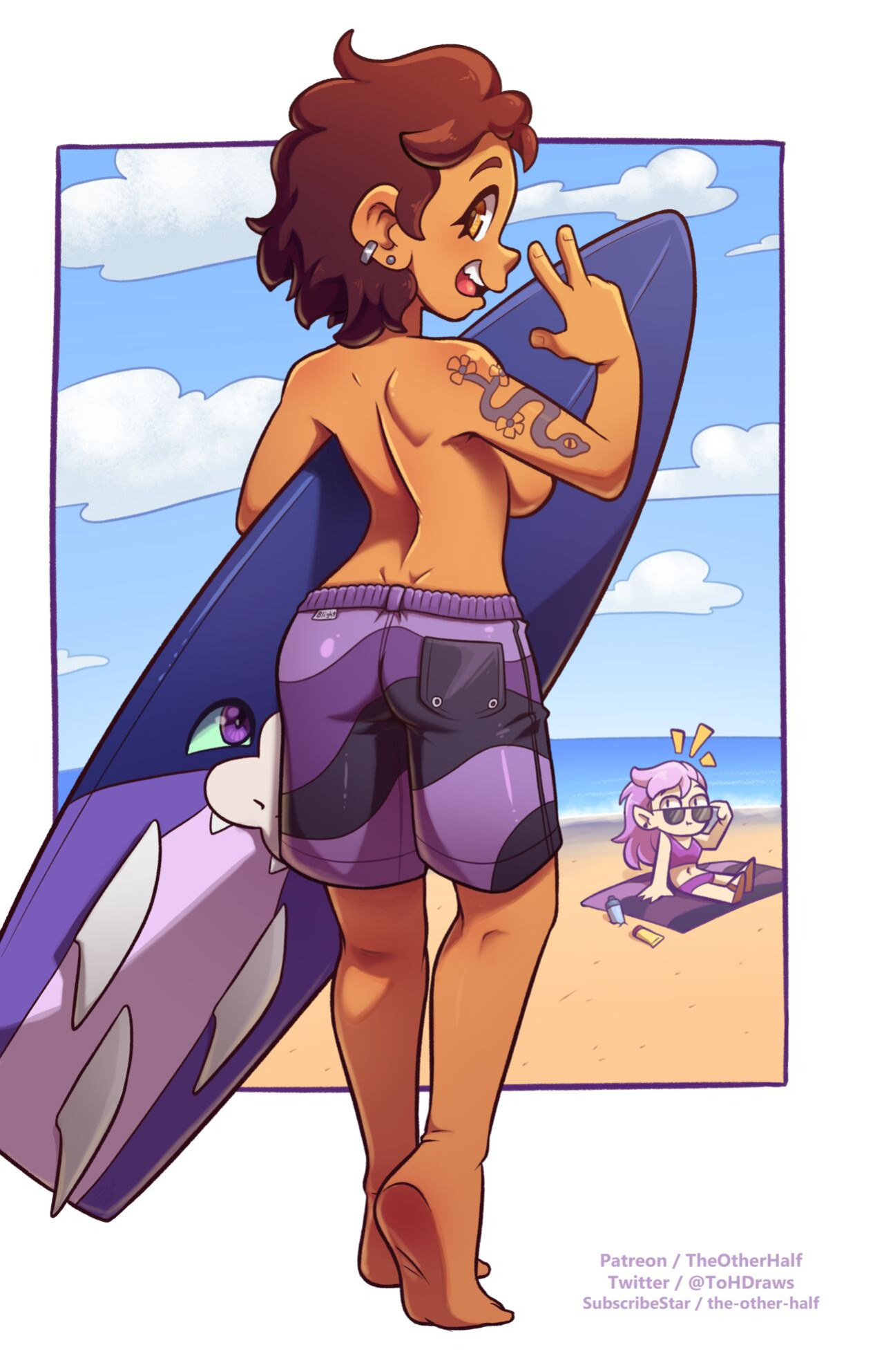 [TheOtherHalf] Surfer Luz & Beach Amity (The Owl House)