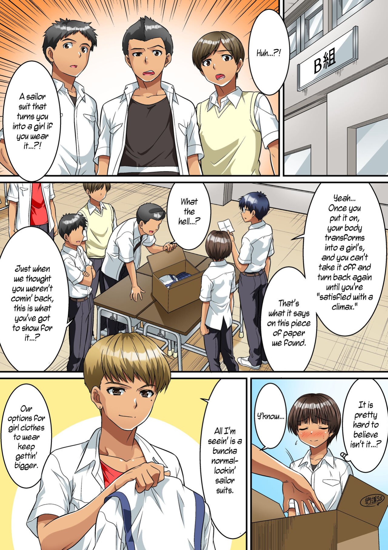 [NCP (Kaneko Naoya)] Danshikou de Nyotaika shichatta Boku. Seifuku no Mama Class Danshi no Zenin ni... | I Became a Girl at an All-Boys School. For All the Classmate Boys Still in Uniform... [WisdomWapiti]