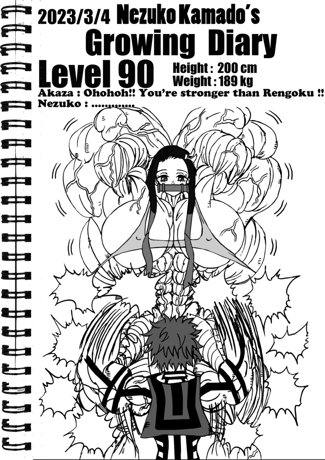 Nezuko Kamado's growing diaries