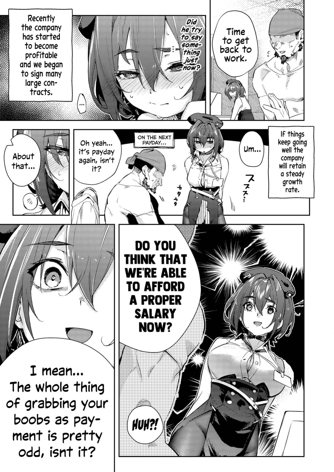 [Hikoushiki (CowBow)] Kyuuryou wa Omune ja Dame desu ka? | Can I Pay You With My Breasts? (Houshou Marine) [Watson]