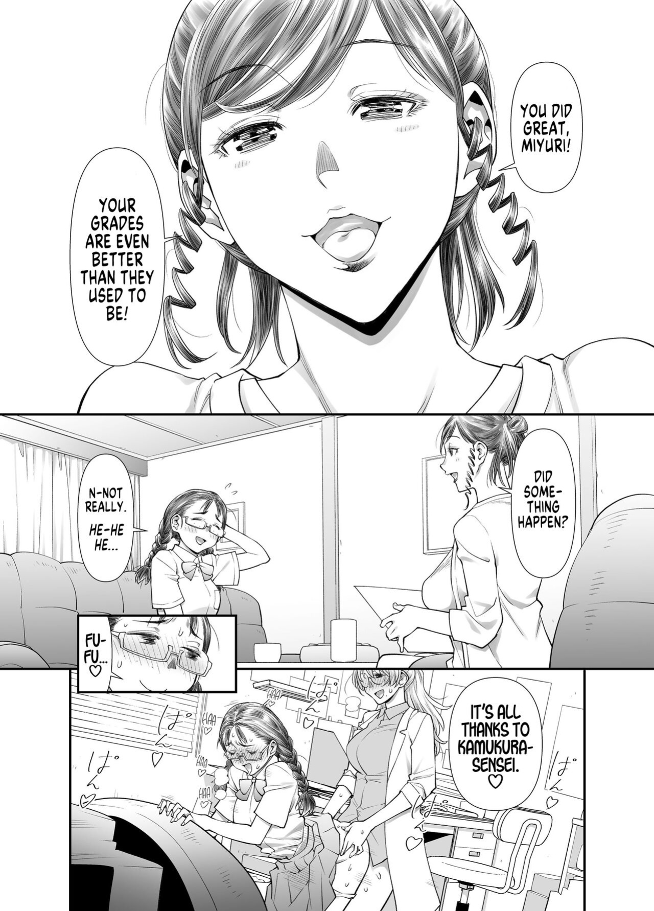 [Botandou (Kio Shimoku)] Zenbu, Sensei no Sei. Futanari Onna Kyoushi ga Onanie Chuudoku Yuutousei o Sukkirisaseru Hanashi. | It's All Sensei's Fault! [MegaFagget]