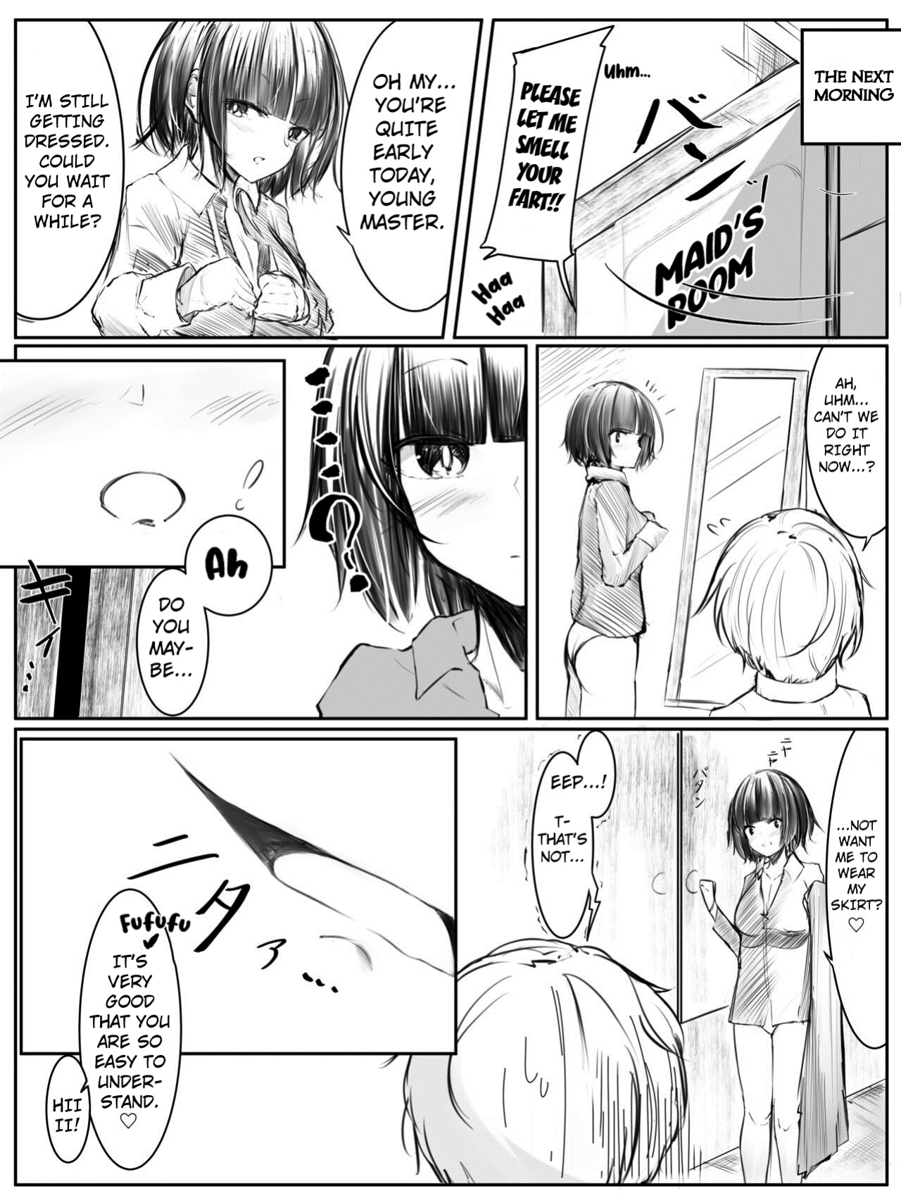 [Tsuchiro] Onara Manga - Maid to Bocchama [Kuraudo]