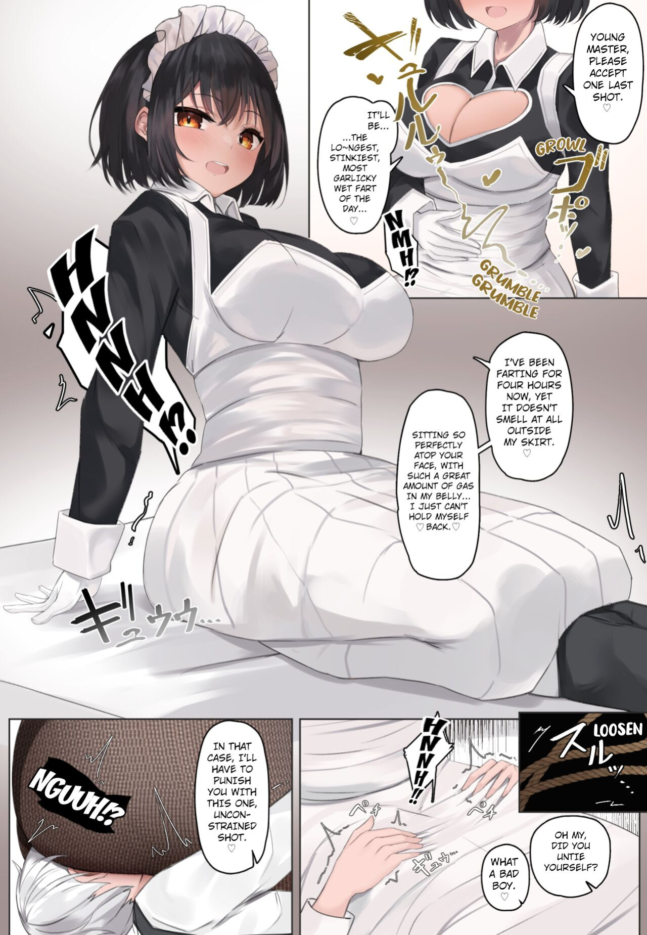 [Tsuchiro] Onara Manga - Maid to Bocchama [Kuraudo]