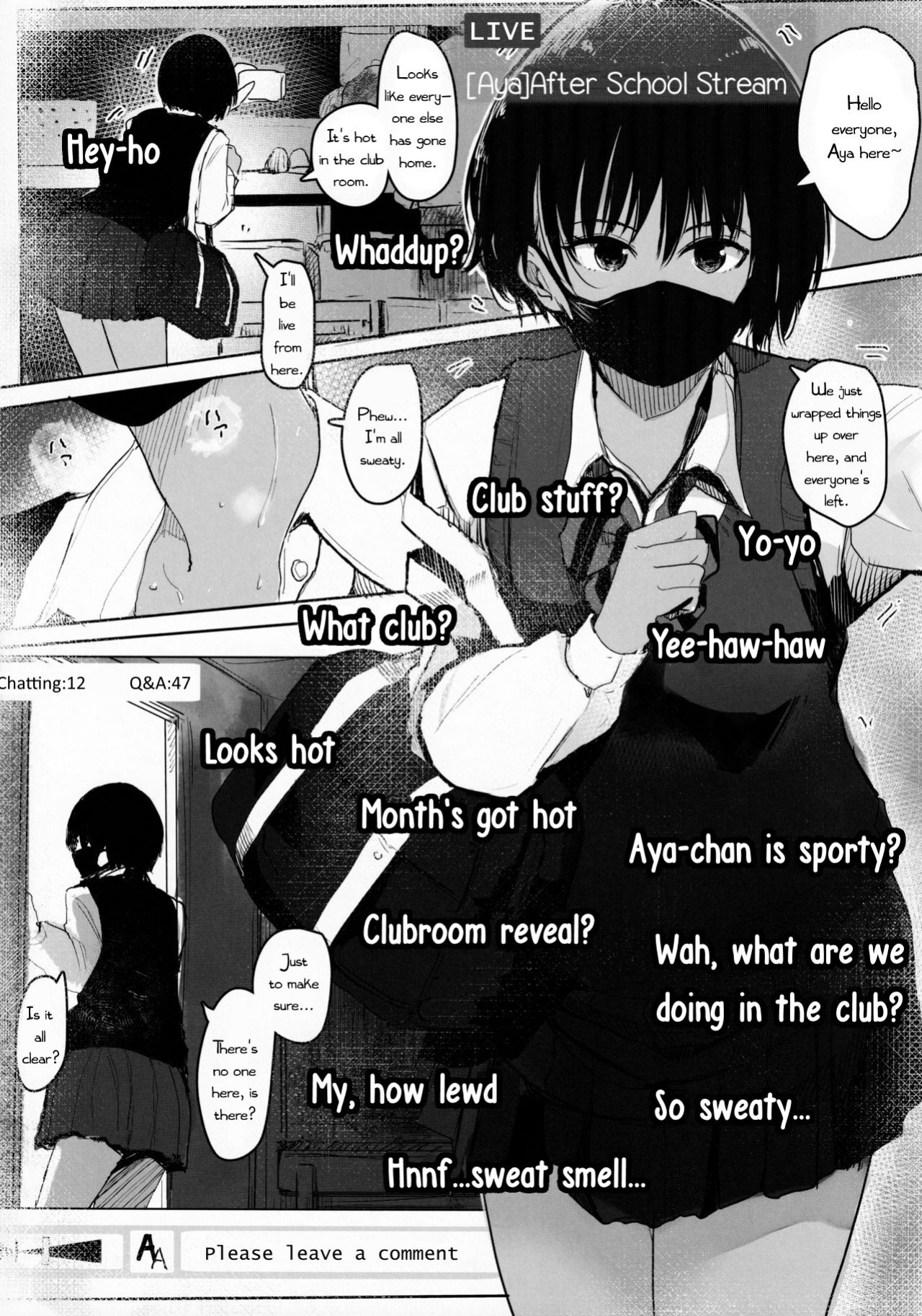 [Move From one Place to Heaven (Wes Heartland Smith)] Aya-chin no Asedaku Houkago Haishin (Aya-chan's After School Stream)[PhantomsJoker]