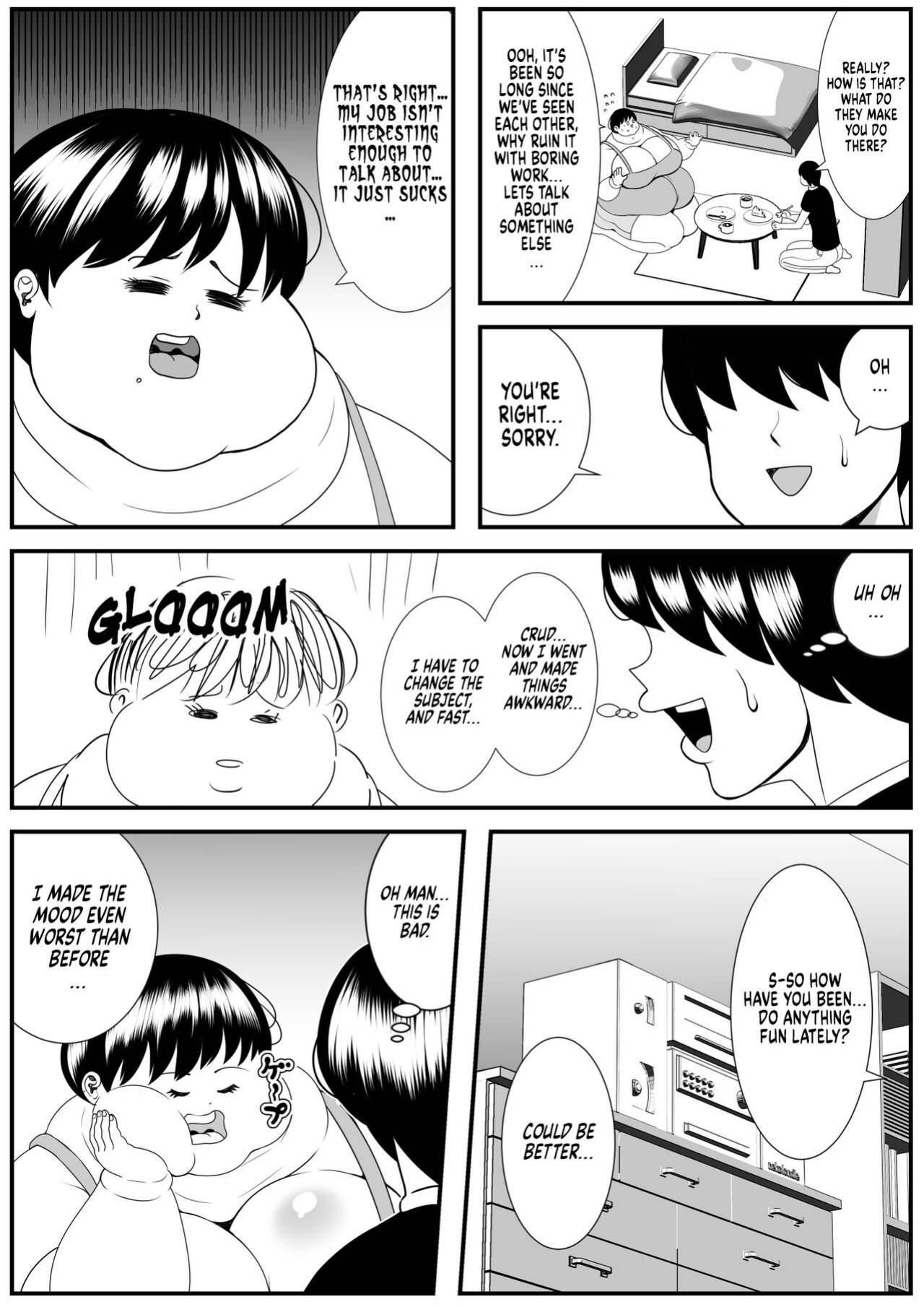 [Nekorondoru (Tokei)] My old babysitter, who I haven’t seen in ten years, has gained weight and became monstrous | Zutto Akogarete Ita Otonari no Onee-san ni 10-nenburi ni Atte Mitara Kusodebu Monster to Kashite
