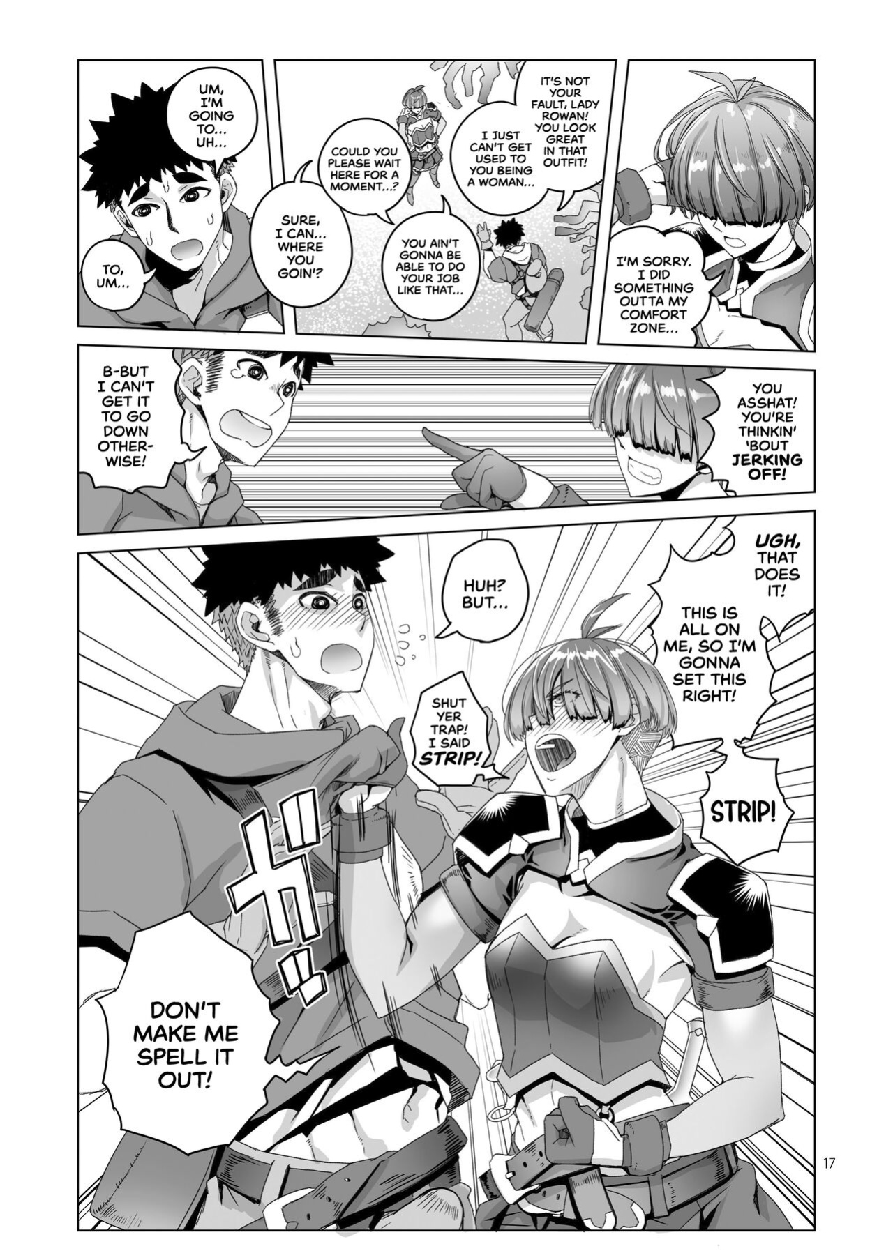[Asaki Blog Branch Office (Asaki Takayuki)] Rowan Nyokenshi wa Kakusenai | Rowan, the Swordswoman in Plain Sight [cutegyaruTL]