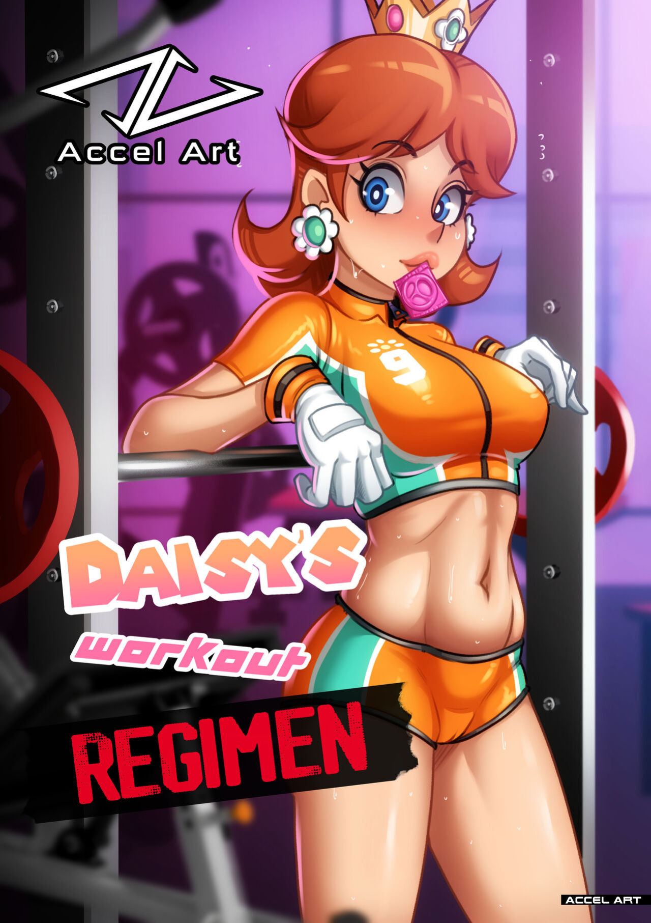 [Accel Art] Waifu Cast - Daisy's workout REGIMEN (Mario Strikers)