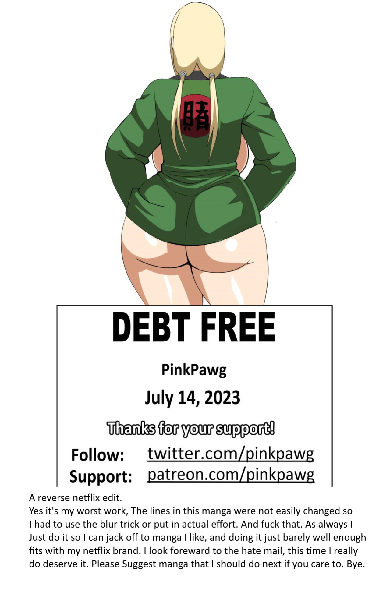 [Bleached] [Pink Pawg] Debt Free (Naruto)