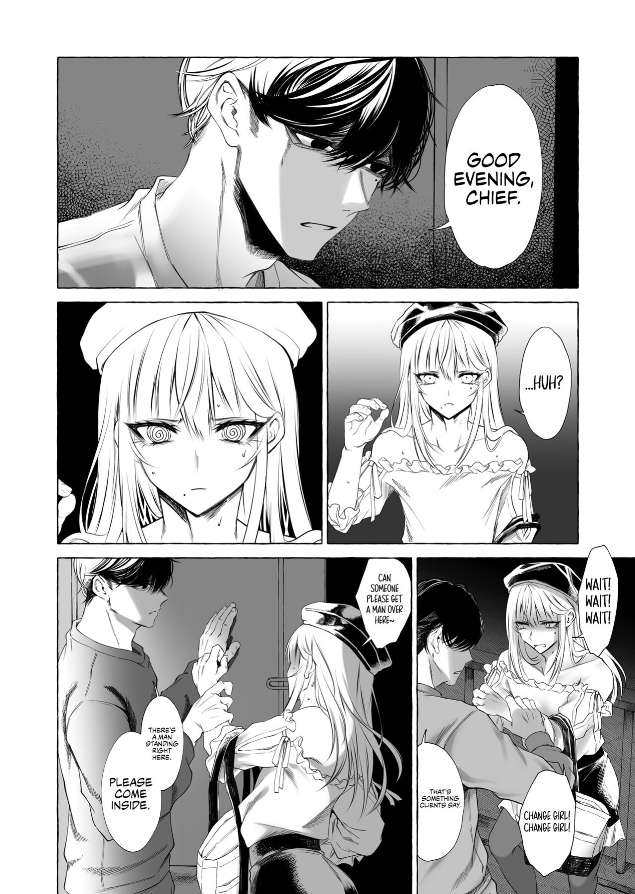 [Kaochuu Kingdom (Sisei)] Josou DeliHeal Yondara, Kaisha no Joushi ga Kita. | My Boss is a Cross-dressing Call Girl. [Danke fürs Lesen]