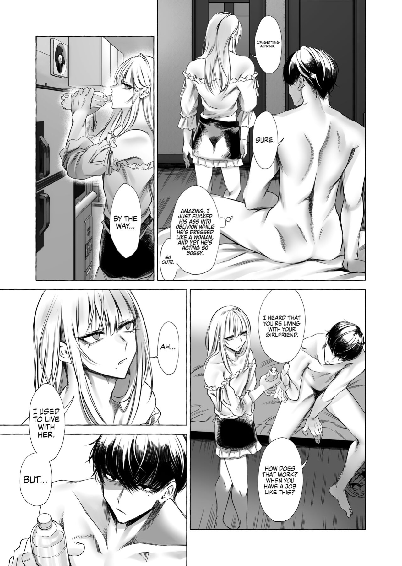 [Kaochuu Kingdom (Sisei)] Josou DeliHeal Yondara, Kaisha no Joushi ga Kita. | My Boss is a Cross-dressing Call Girl. [Danke fürs Lesen]