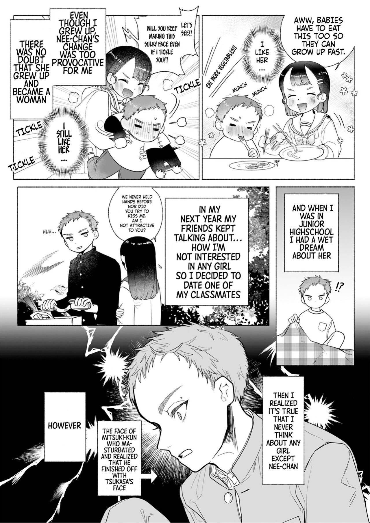 [Otama Jacuzzi (Tama no Chichi)] Ore wa Nee-chan de shika Nukenai [Painful Nightz]