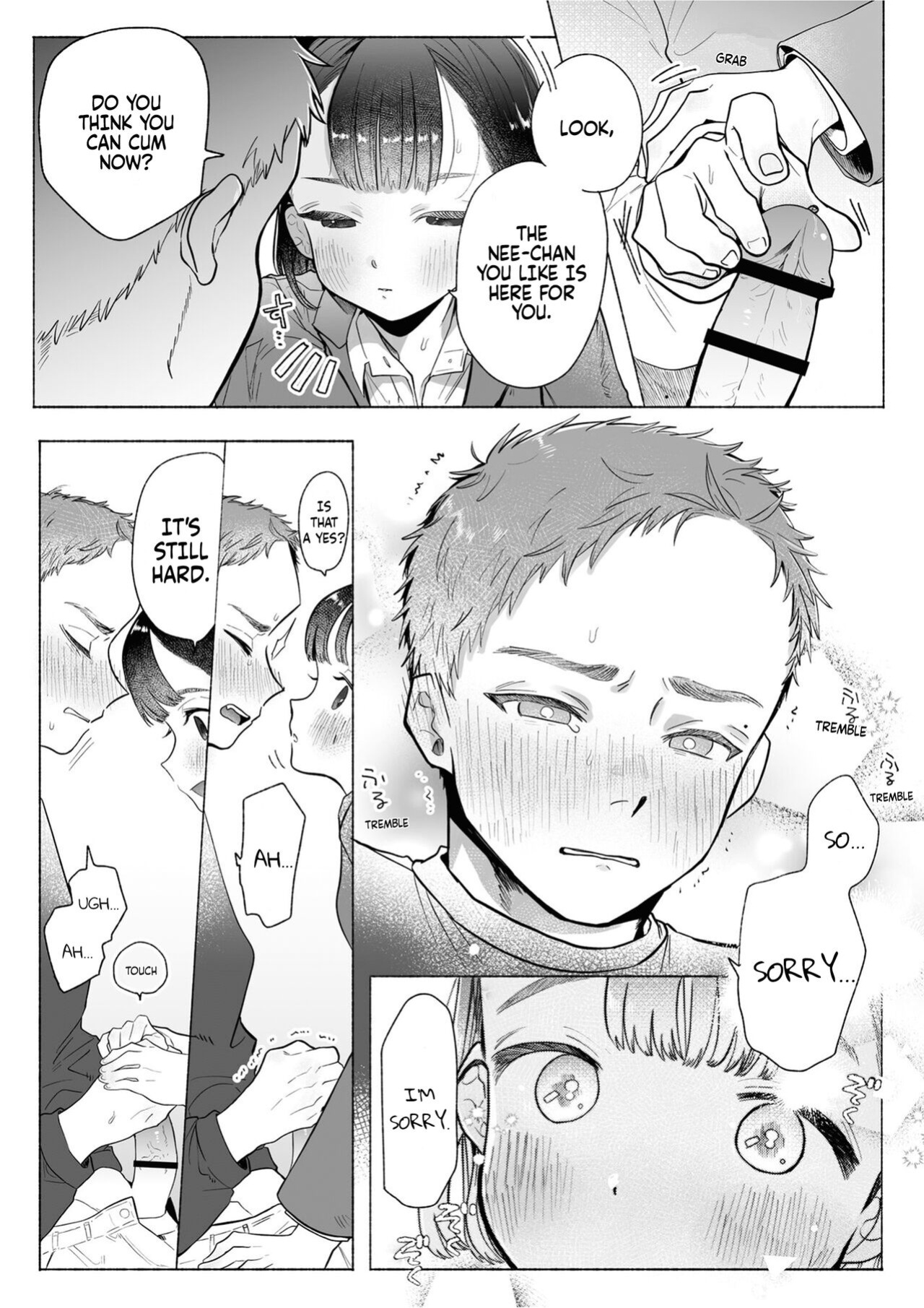 [Otama Jacuzzi (Tama no Chichi)] Ore wa Nee-chan de shika Nukenai [Painful Nightz]