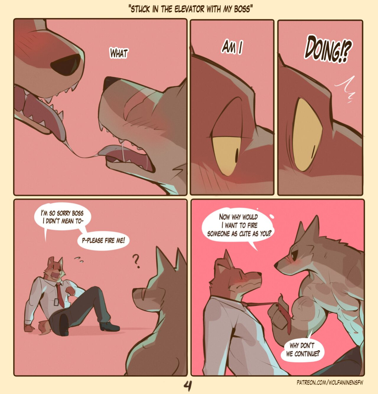 [Wolfanine] Stuck in the Elevator with My Boss
