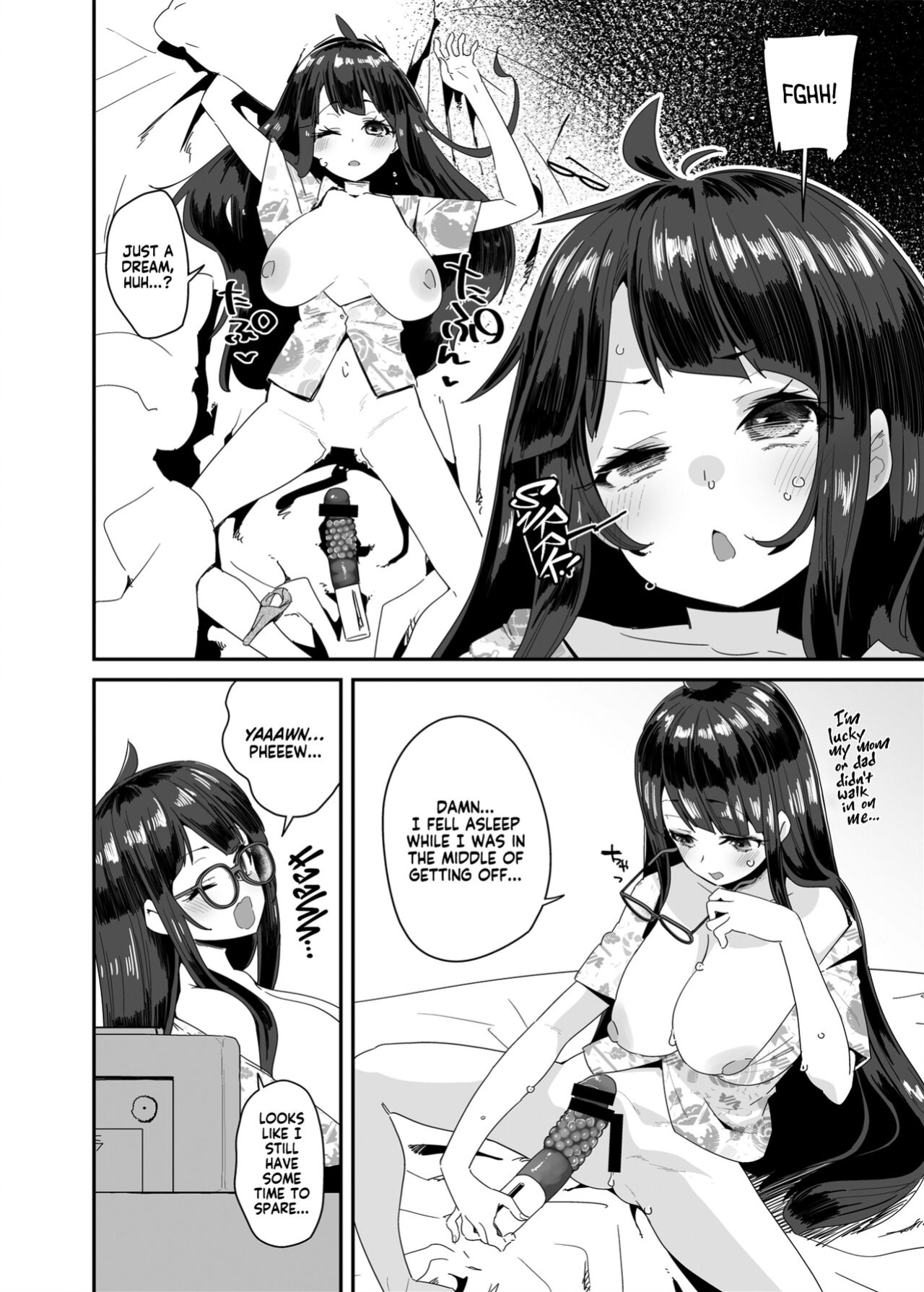 [condiment moderately (Maeshima Ryou)] Dosukebe Kyonyuu JC ga Kounai Onanie Suru Hanashi | The Slutty, Stacked Middle-Schooler Who Shlicks During Class [Sloppy Seconds]