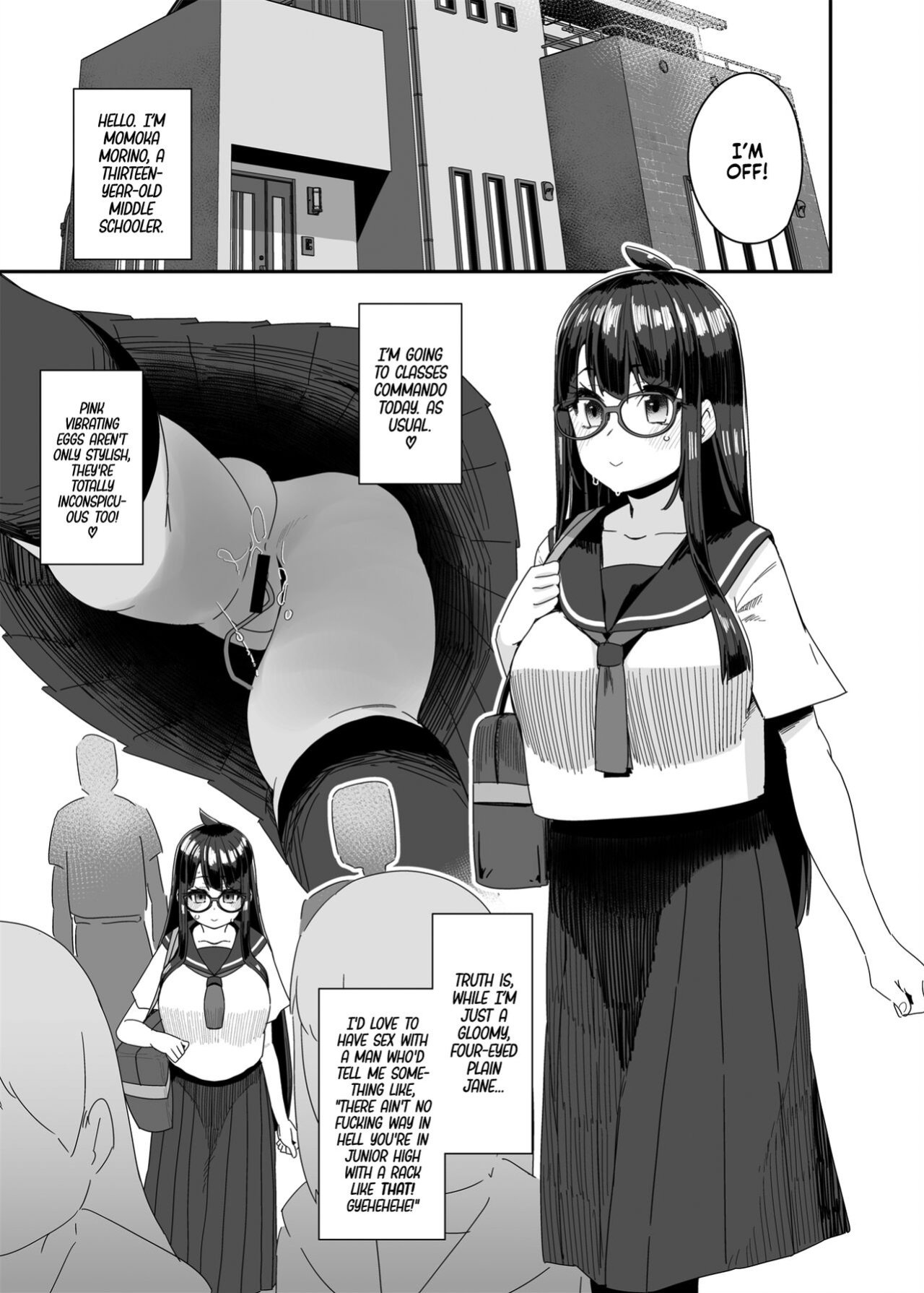 [condiment moderately (Maeshima Ryou)] Dosukebe Kyonyuu JC ga Kounai Onanie Suru Hanashi | The Slutty, Stacked Middle-Schooler Who Shlicks During Class [Sloppy Seconds]