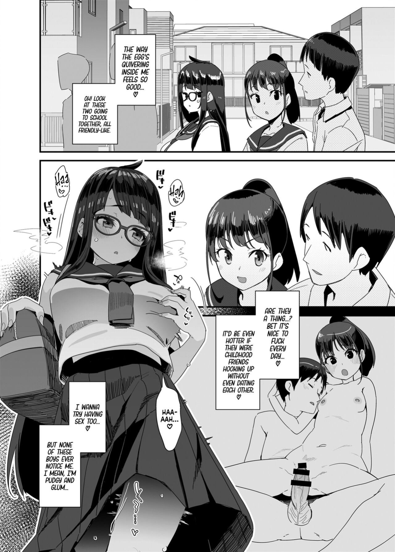 [condiment moderately (Maeshima Ryou)] Dosukebe Kyonyuu JC ga Kounai Onanie Suru Hanashi | The Slutty, Stacked Middle-Schooler Who Shlicks During Class [Sloppy Seconds]