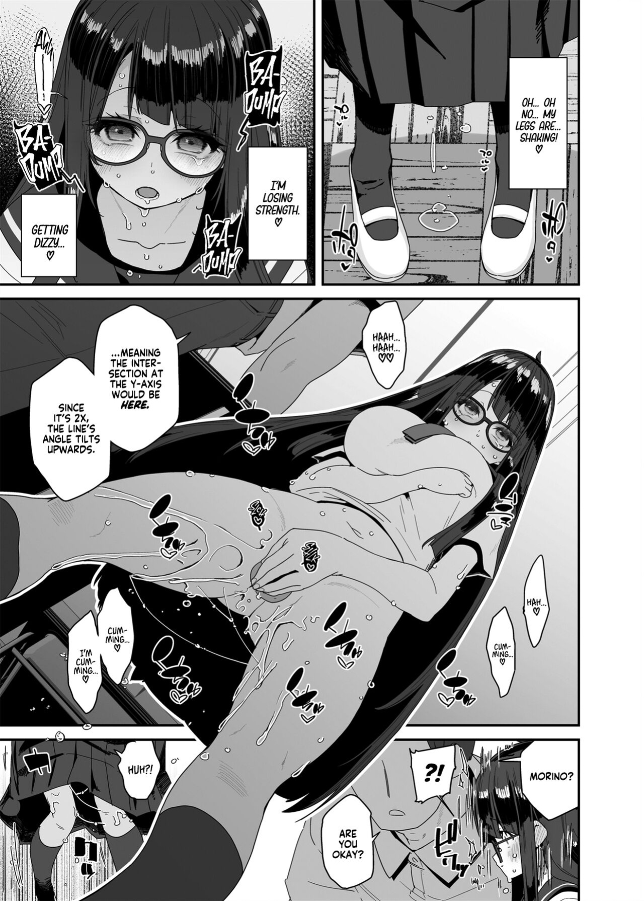 [condiment moderately (Maeshima Ryou)] Dosukebe Kyonyuu JC ga Kounai Onanie Suru Hanashi | The Slutty, Stacked Middle-Schooler Who Shlicks During Class [Sloppy Seconds]