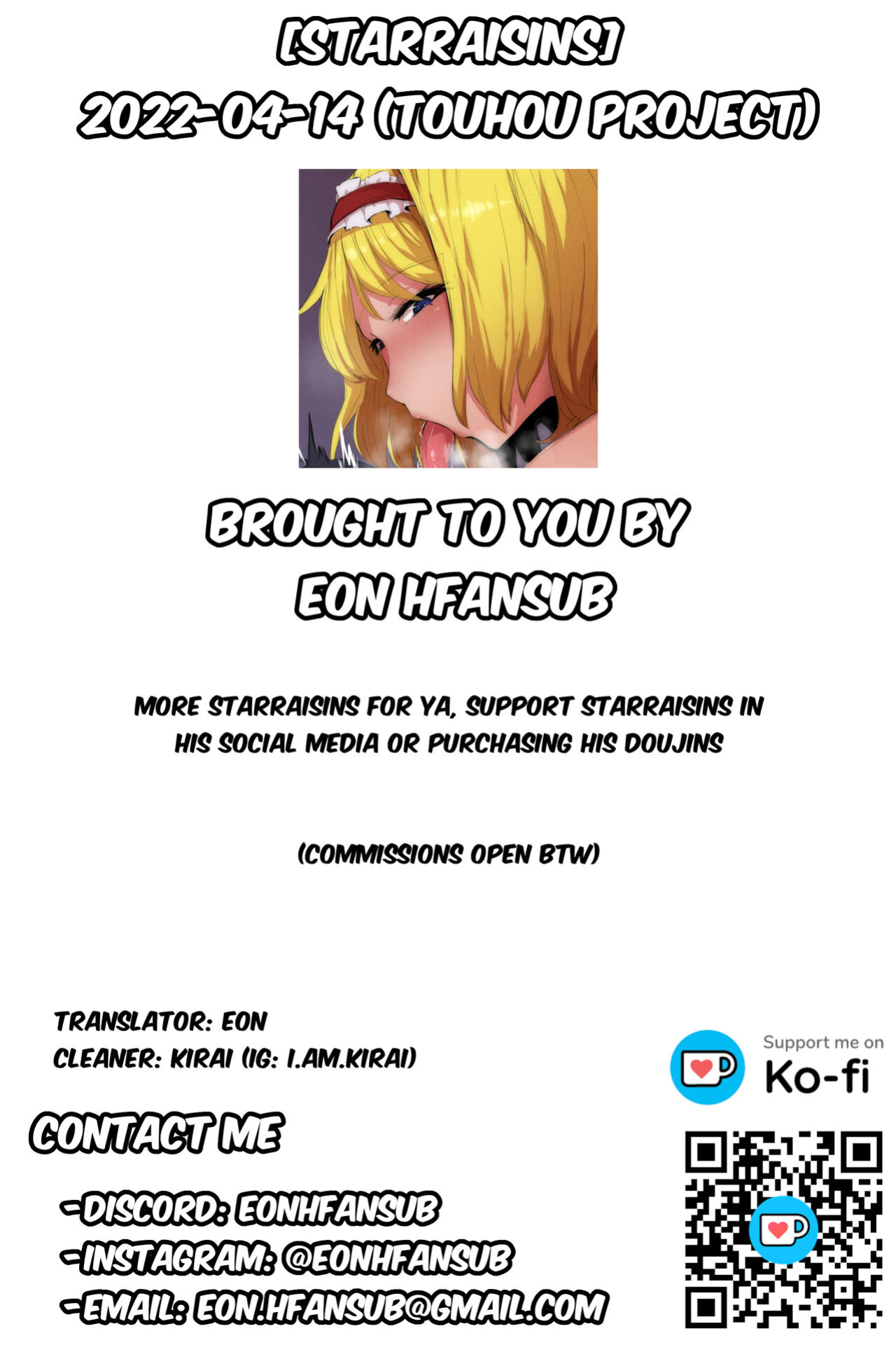 [Starraisins] 2022-04-14 (Touhou Project)