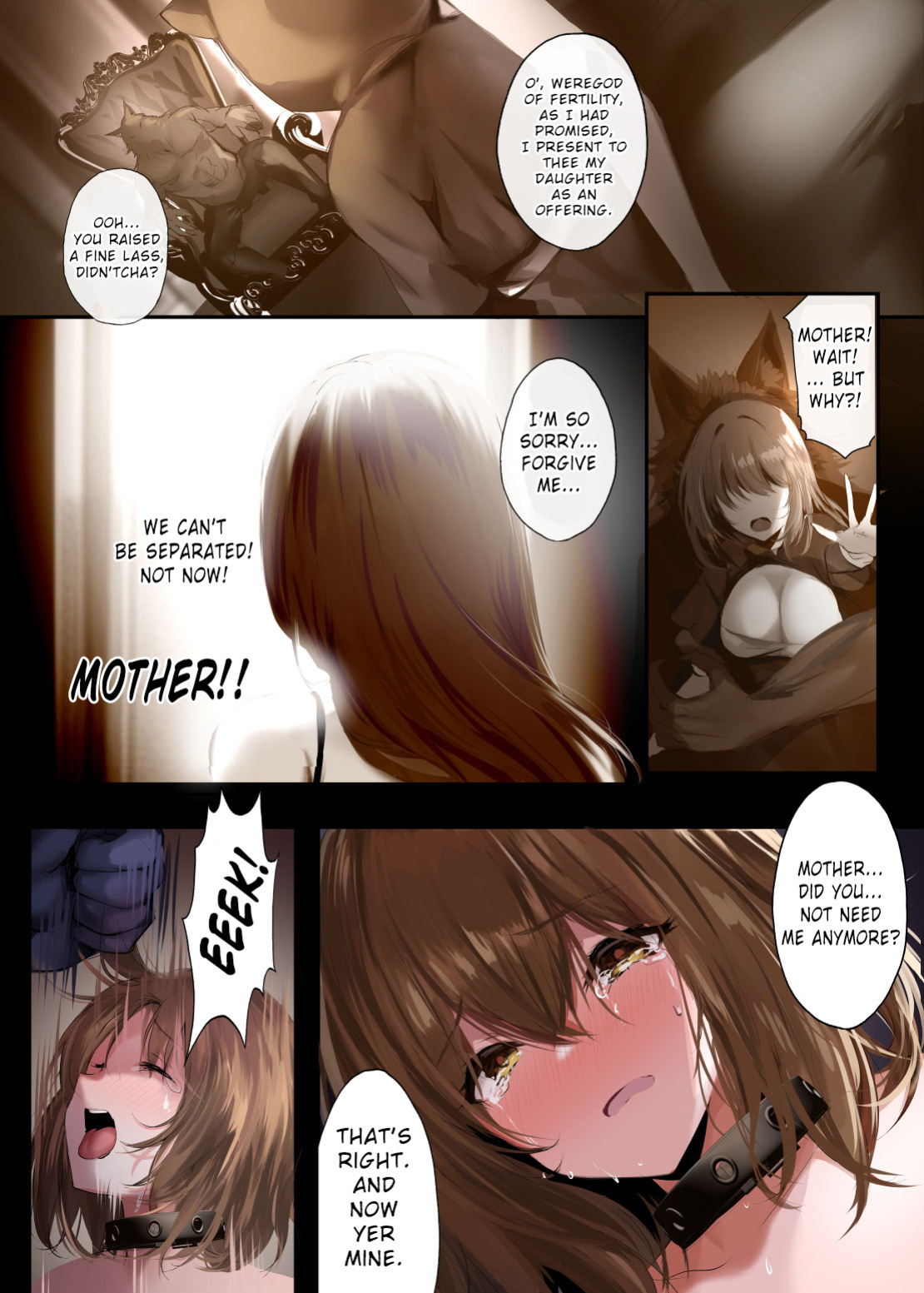 [Kanden Shoujo Chuuihou (Mafuyu)] Otogi Yobanashi -Toraware no Akazukin- | Fairy Tales -Enslaved Red Hood-