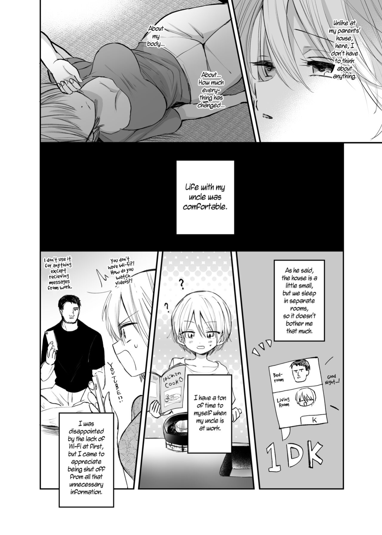 [Tetsukazuno Ao. (Emilio)] Nyotaika Shita Ore wa, Oji-san ni... | I Became a Woman, and my Uncle... [WisdomWapiti]