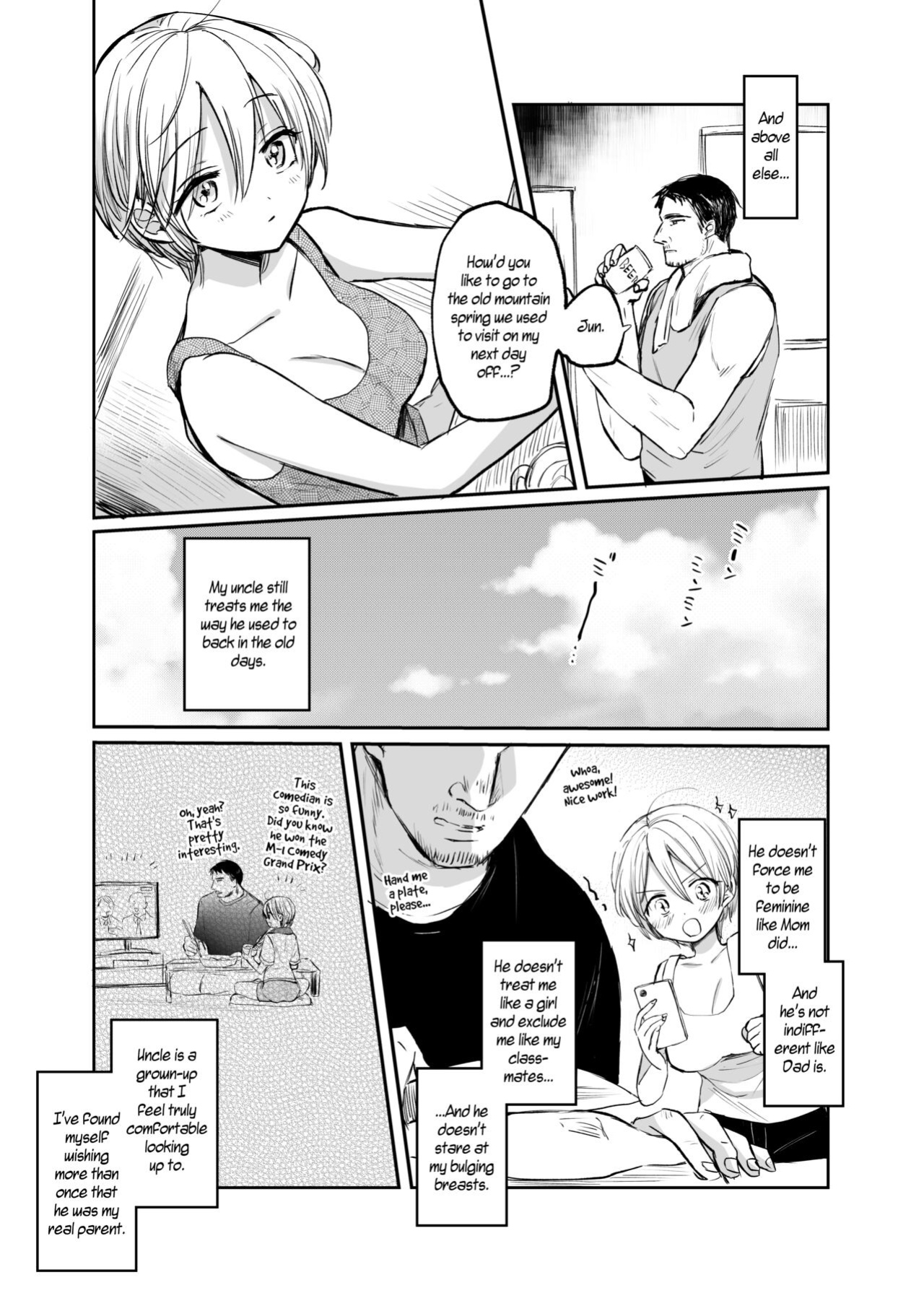 [Tetsukazuno Ao. (Emilio)] Nyotaika Shita Ore wa, Oji-san ni... | I Became a Woman, and my Uncle... [WisdomWapiti]