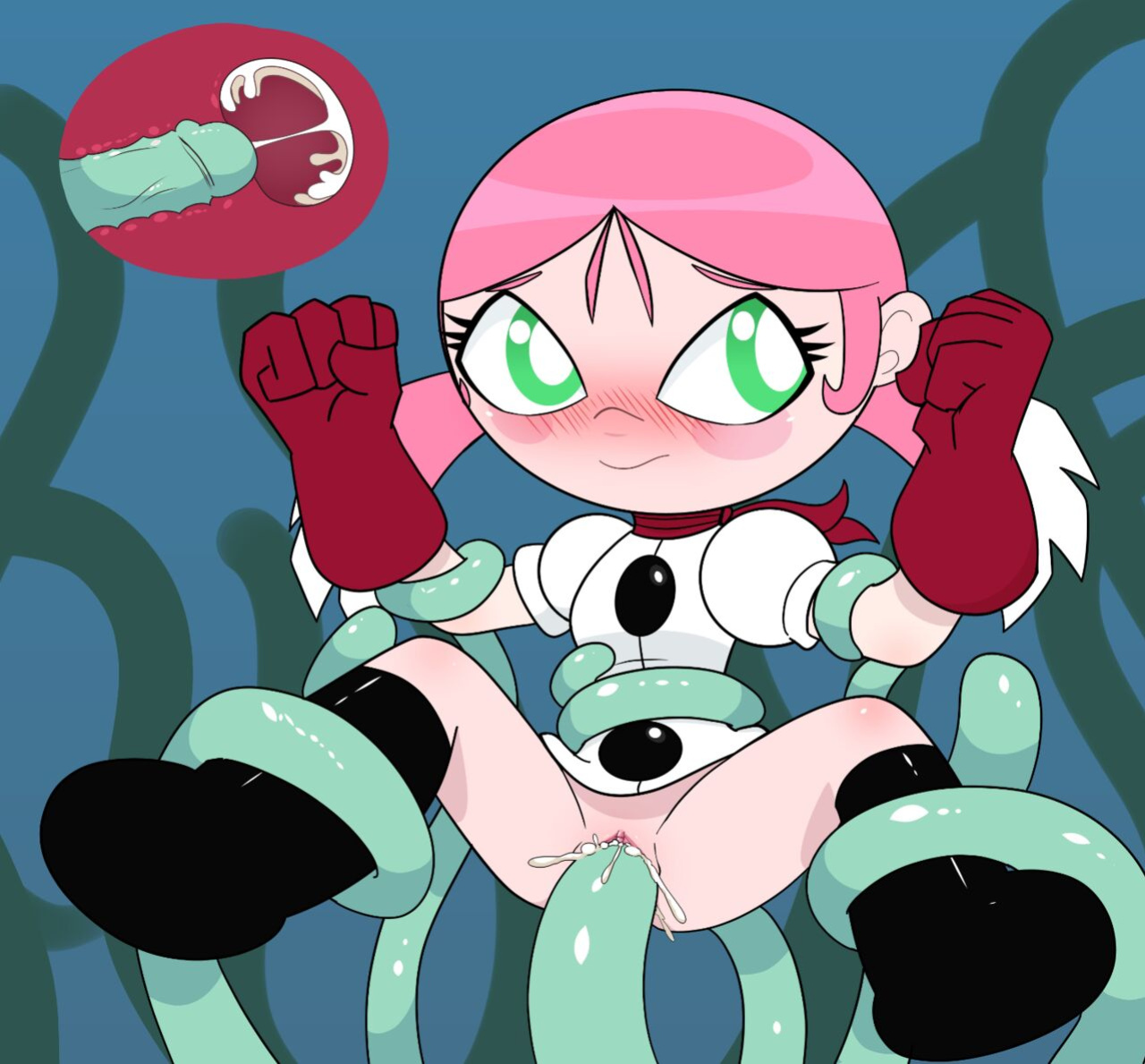 Jinmay and other gals from Super Robot Monkey Team Hyper Force Go! (But it's mostly Jinmay)