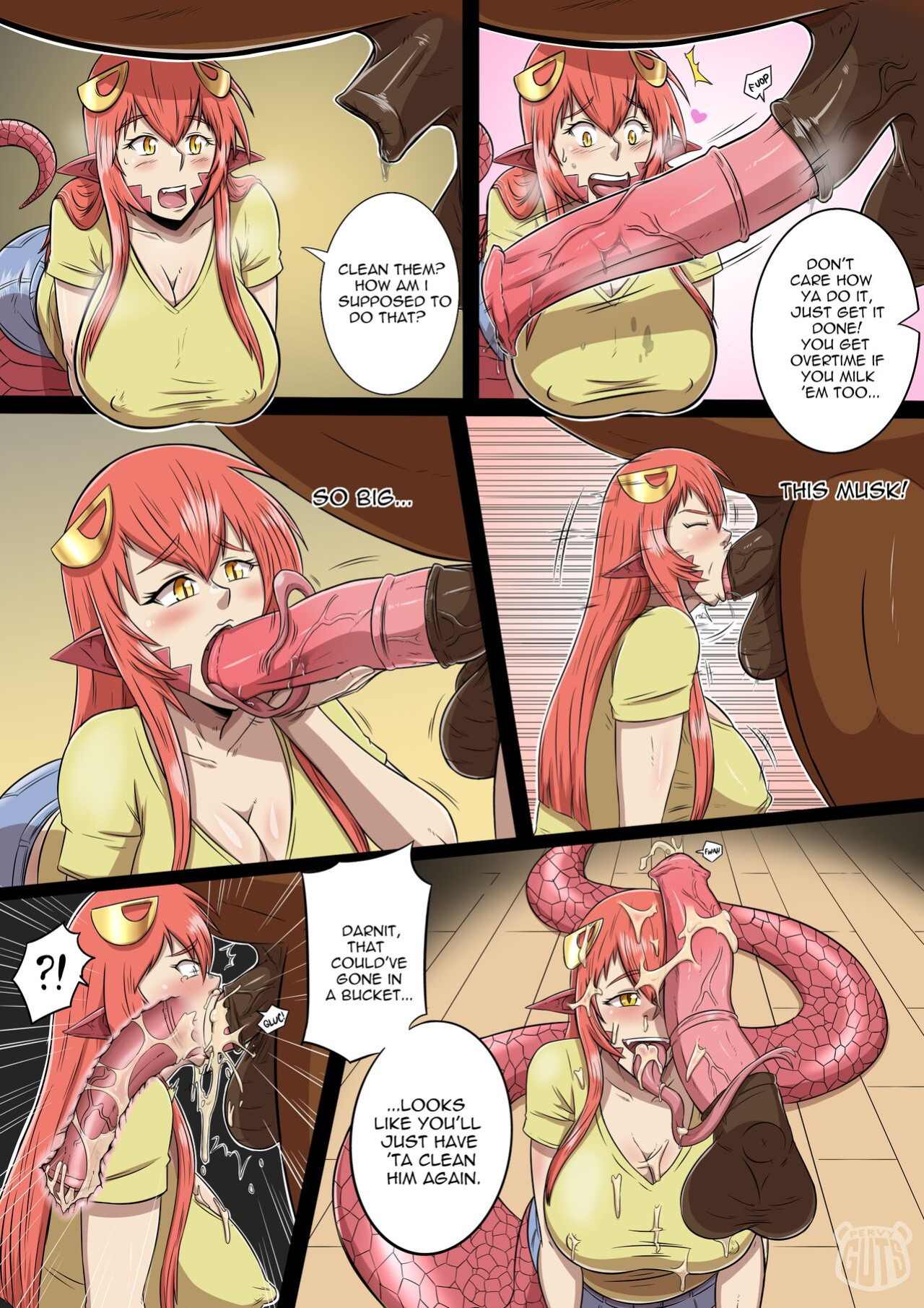 [PervyGuts] Miia turned hot with centaur penis (Monster Musume no Iru Nichijou)