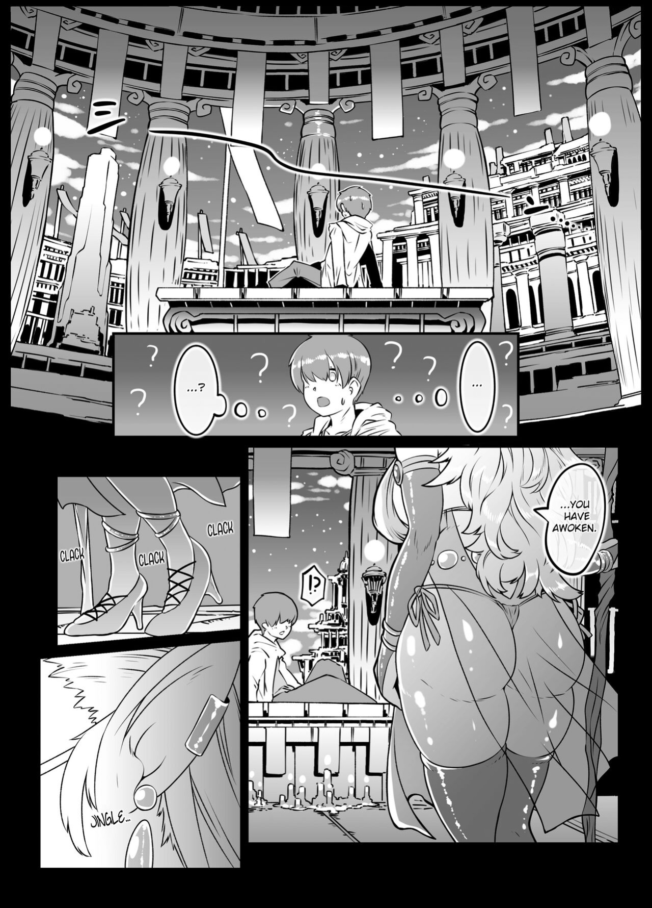 [Whitish Blacker (Andojing)] Isekai Tensei no Megami-sama to Noukou Jounetsu Fudeoroshi Seikou | Virgin Boy who has Passionate Sex with the Goddess Responsible for their Reincarnation into Another World