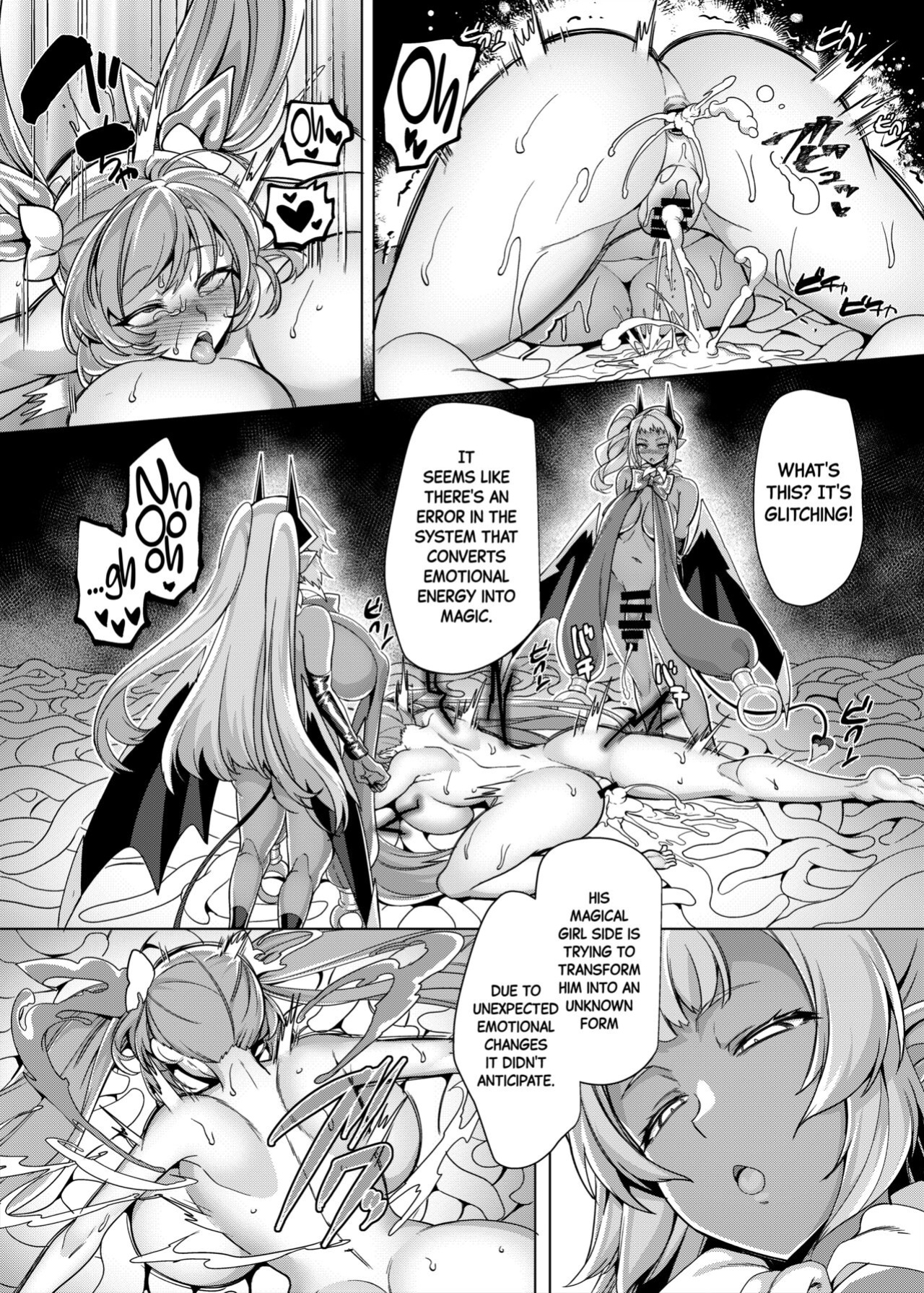 [Hawk Bit (Kouji)] Ani (Mahou Shoujo) vs Imouto (Les Succubus Kaijin) | Older Brother (Magical Girl) vs Little Sisters (Lesbian Succubi Monsters) [Black Grimoires]