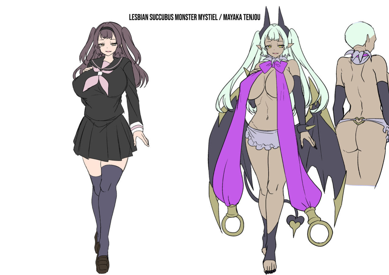 [Hawk Bit (Kouji)] Ani (Mahou Shoujo) vs Imouto (Les Succubus Kaijin) | Older Brother (Magical Girl) vs Little Sisters (Lesbian Succubi Monsters) [Black Grimoires]