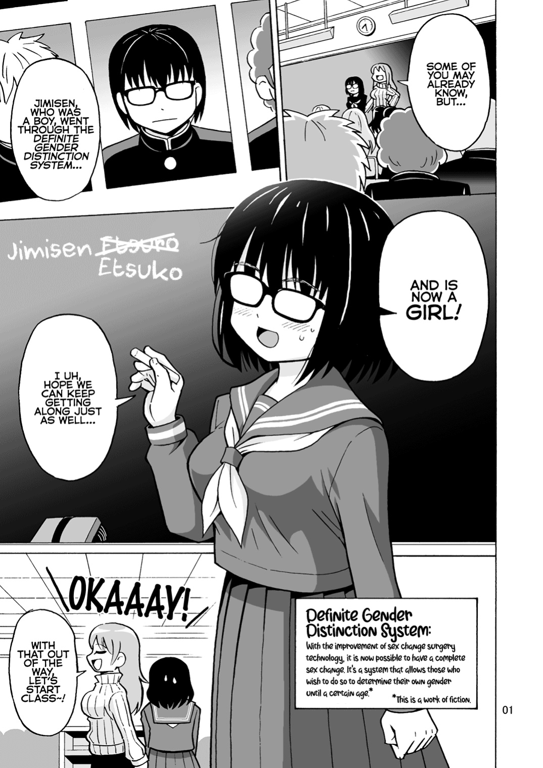 [Yoshida Gorou Shoukai (Yoshida Gorou)] Jimi Danshi TS shita Kekka... | Guy Jimi Swapped Genders... [MMAG Translations]