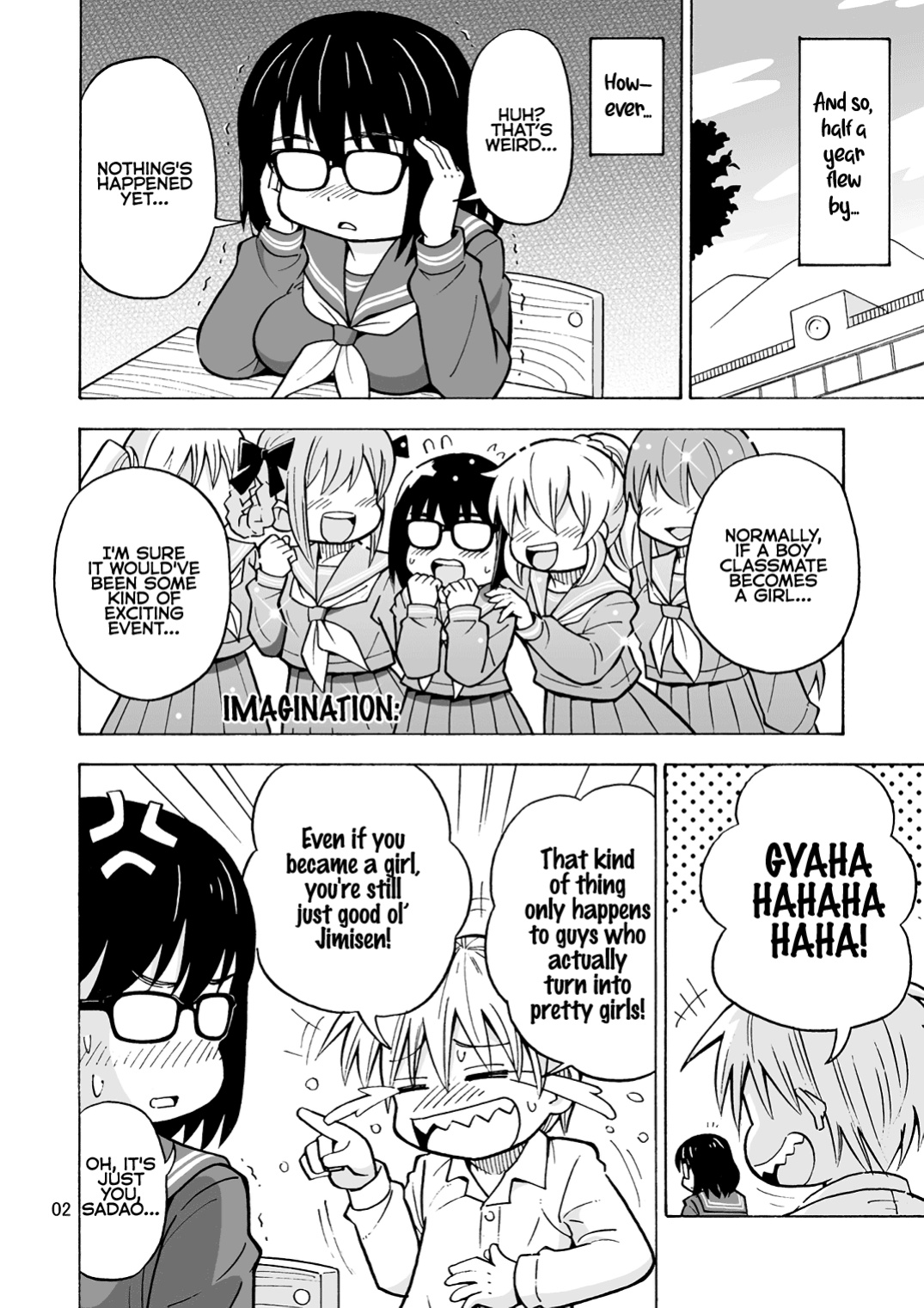 [Yoshida Gorou Shoukai (Yoshida Gorou)] Jimi Danshi TS shita Kekka... | Guy Jimi Swapped Genders... [MMAG Translations]