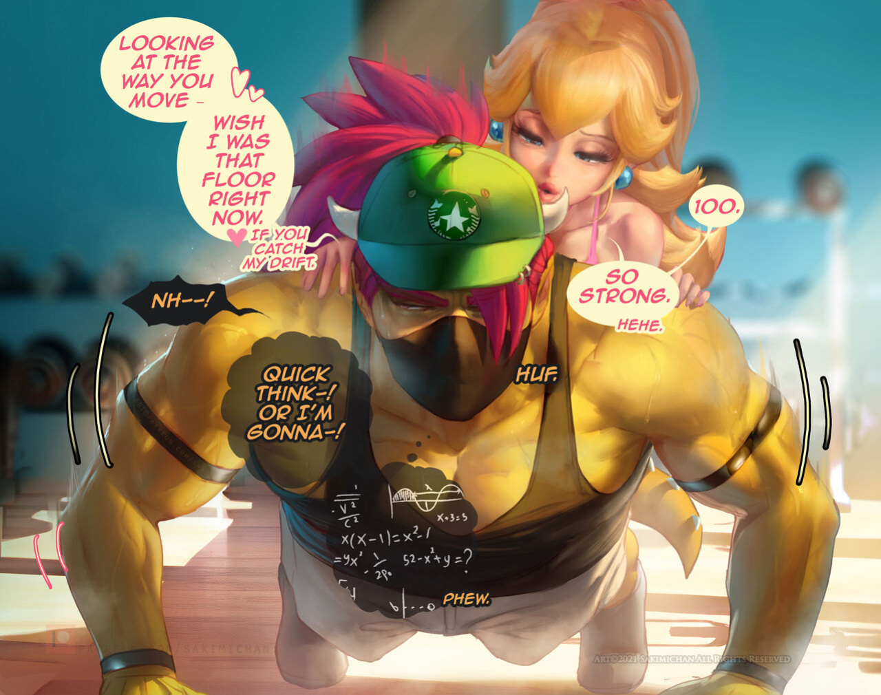 [Sakimichan] Princess Peach Gym Days