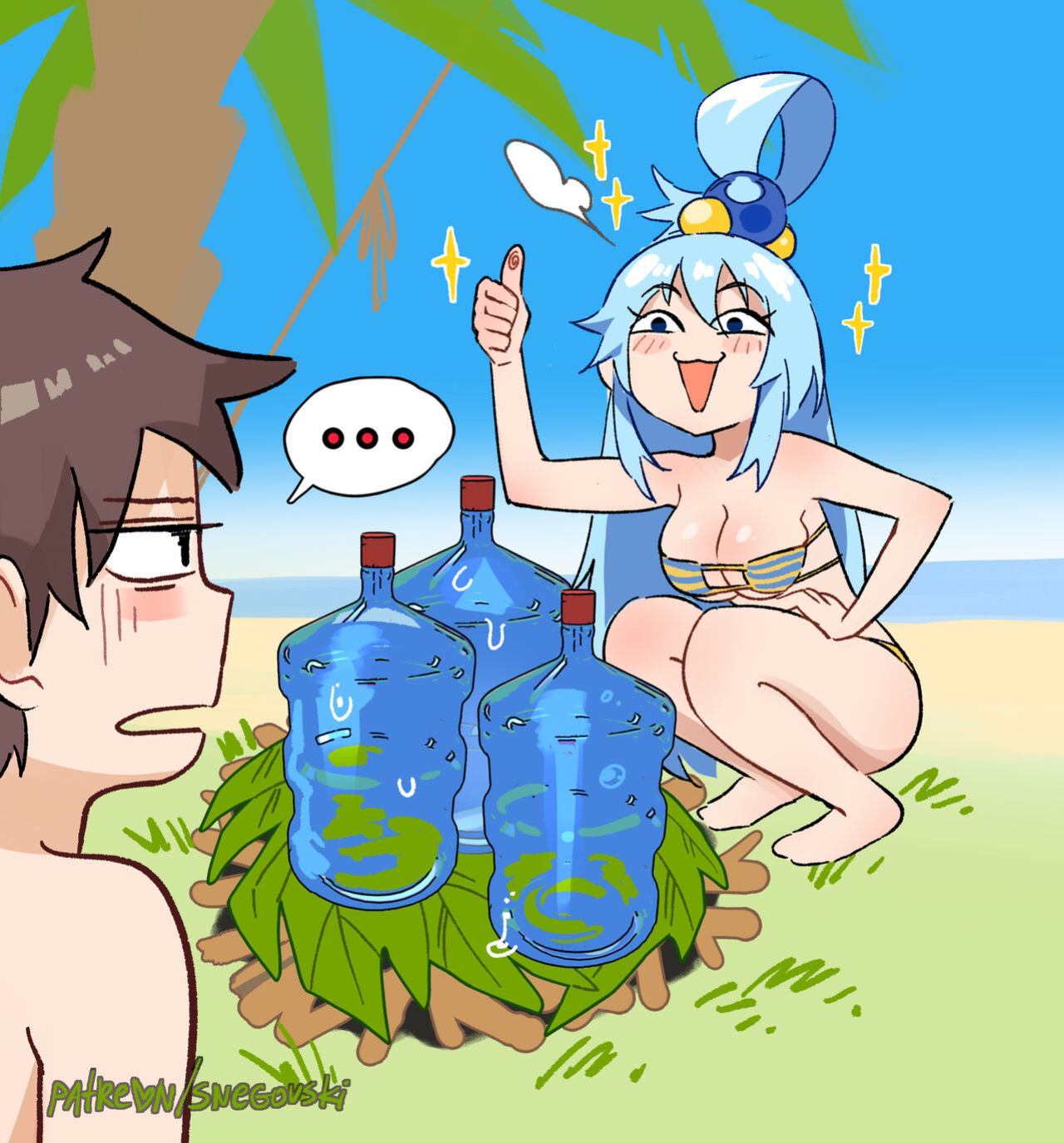 [Snegovski] Aqua's thirst trap???? (KonoSuba)