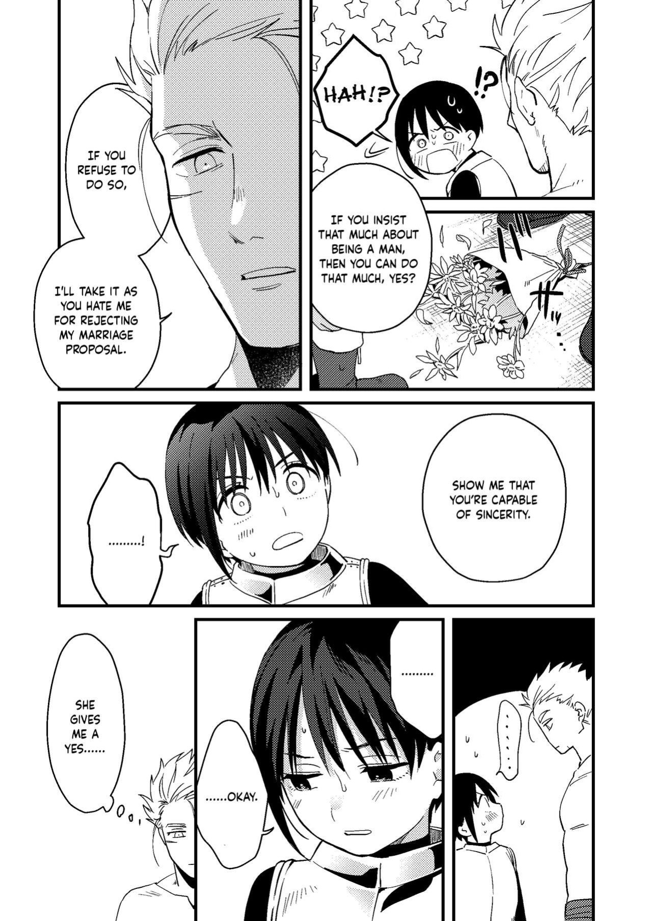 [Tsunameguri (Natsuo Tsunao)] Sekai ga Heiwa ni Natta node Yuusha (Jitsu wa ♀) ni Kyuukon Shita Kekka | Marriage Proposal to the Hero (Actually ♀) When the World Is at Peace [Keeez]