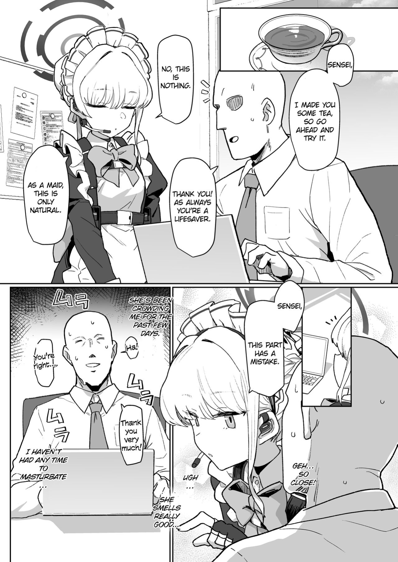 [Ballistic onahole (Б)] Dokidoki Toki Meki Maid Kiss (Blue Archive)