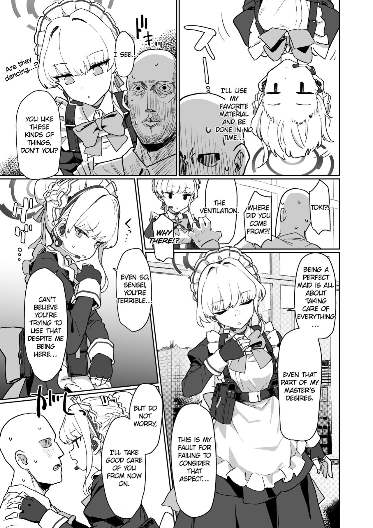 [Ballistic onahole (Б)] Dokidoki Toki Meki Maid Kiss (Blue Archive)