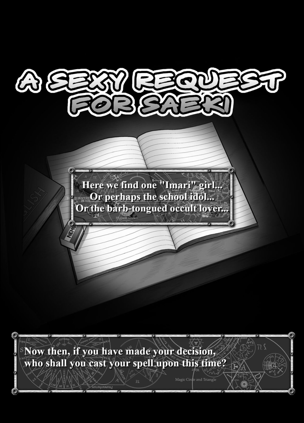 [SB-ONE (Sabaichi)] Saeki ni Eroi no Kibonnu (Bible Black) [EHCOVE]