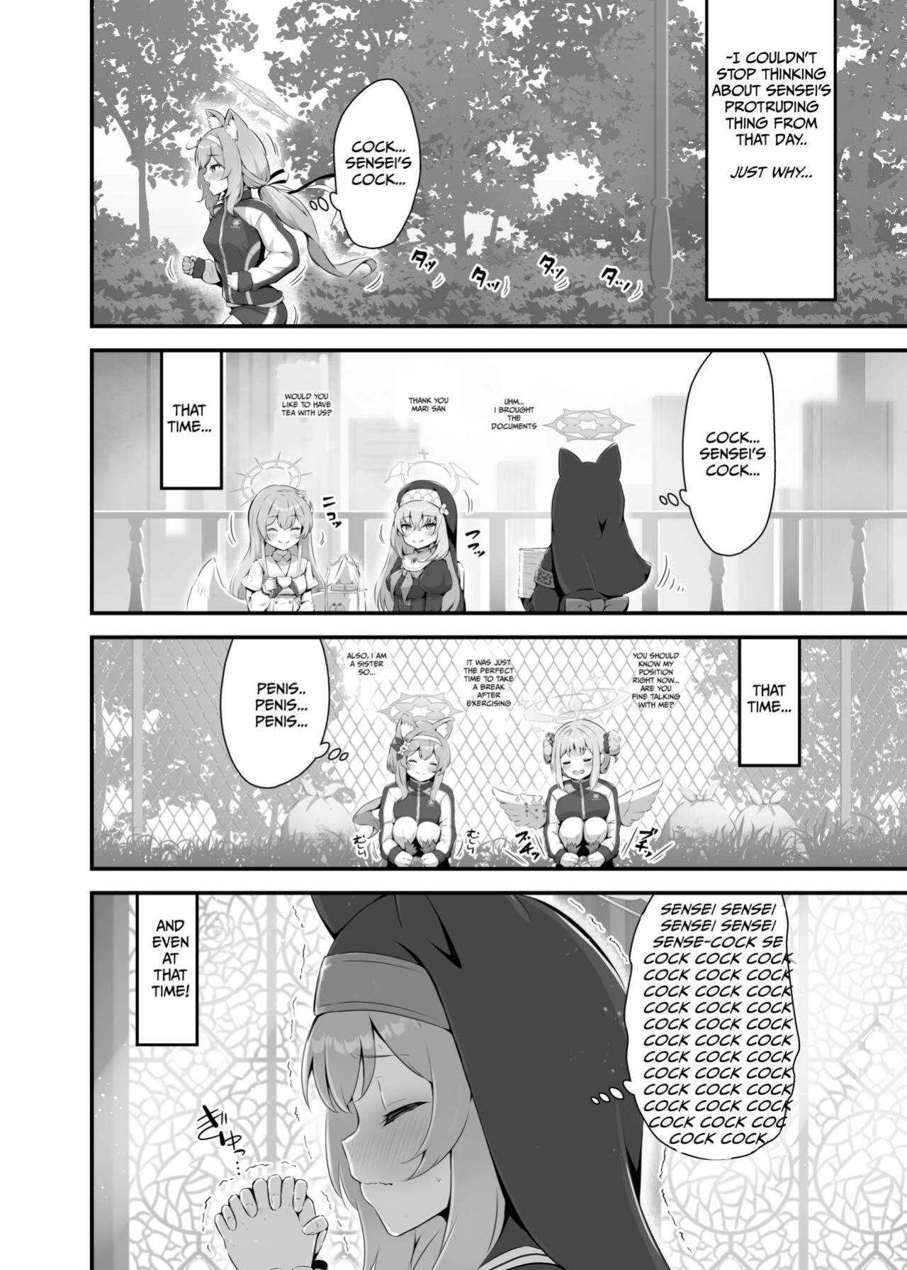 Fluid Liquid (Nukui Ajishio)] Mari ga Sensei no Gorippa-sama o Ukkari Mite Shimatta Kekka...! | What came about after Mari accidentally peeked at Sensei's Mr. Massive (Blue Archive) [Kivotos Cultured Nuns Scans]