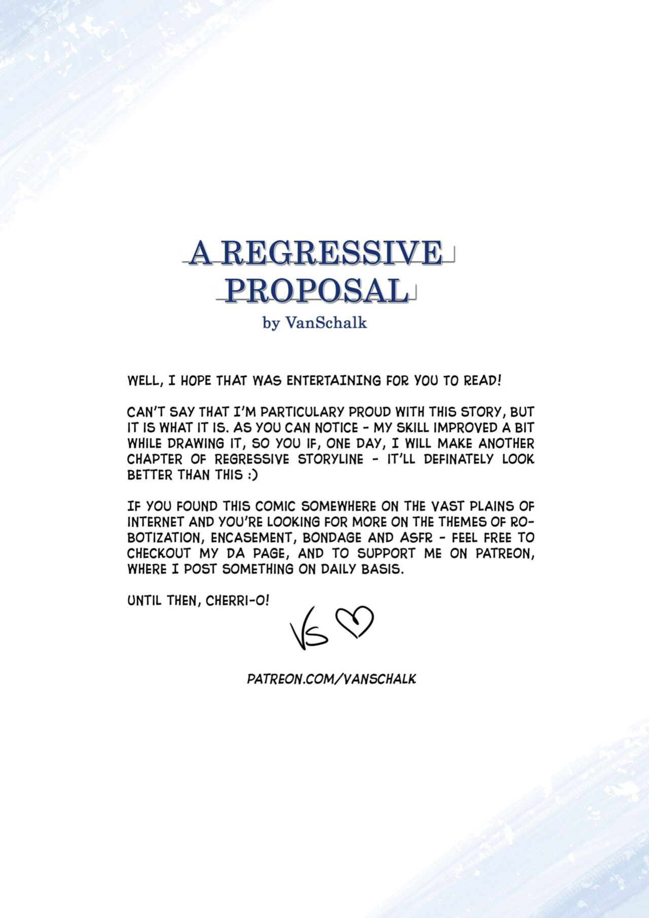[VanSchalk] Regressive Proposal (Complete)