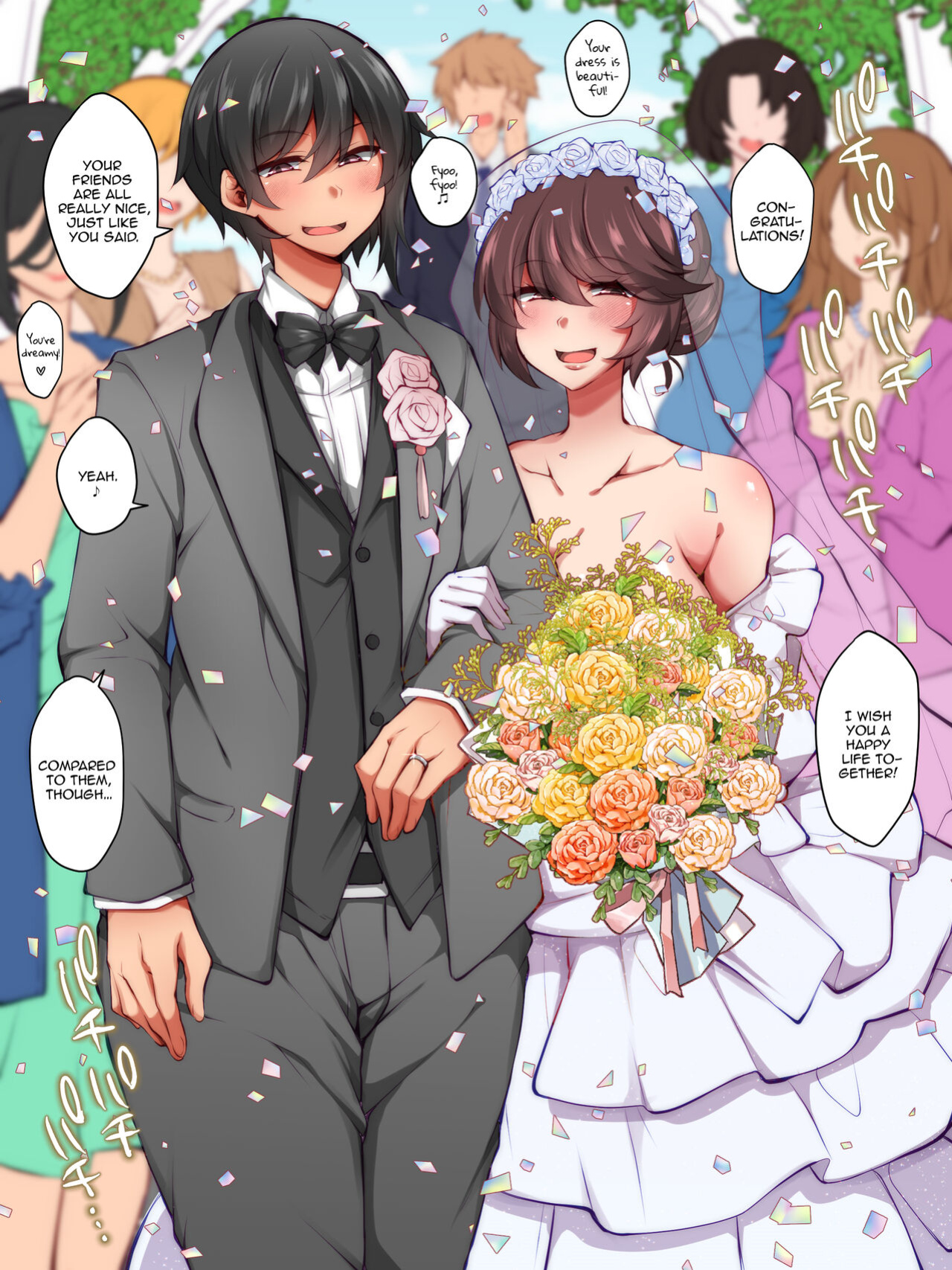 [Kimagure na Bakeneko (Jenigata, Gokuraku Jouko)] Futanari Rezukappuru no Aida ni Hairoutoshita Otoko | A Man Who Tried to Get Between a Futanari Lesbian Couple [FemdomScans]