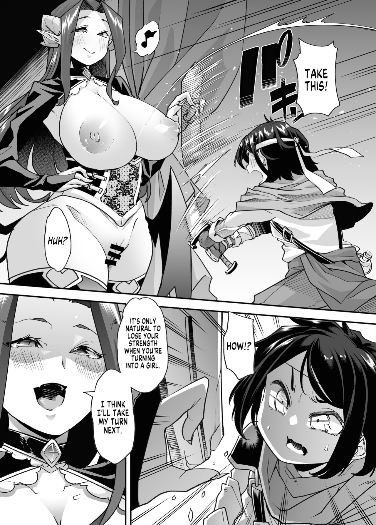 [Amuai Okashi Seisakusho (HNZM, Mitsuhime Moka)] Shasei Shitara Owari! ~TS Mesu Pet-ka no Noroi~ | Cum and You're Done For! TS Bitch Pet Curse~ [GTF]
